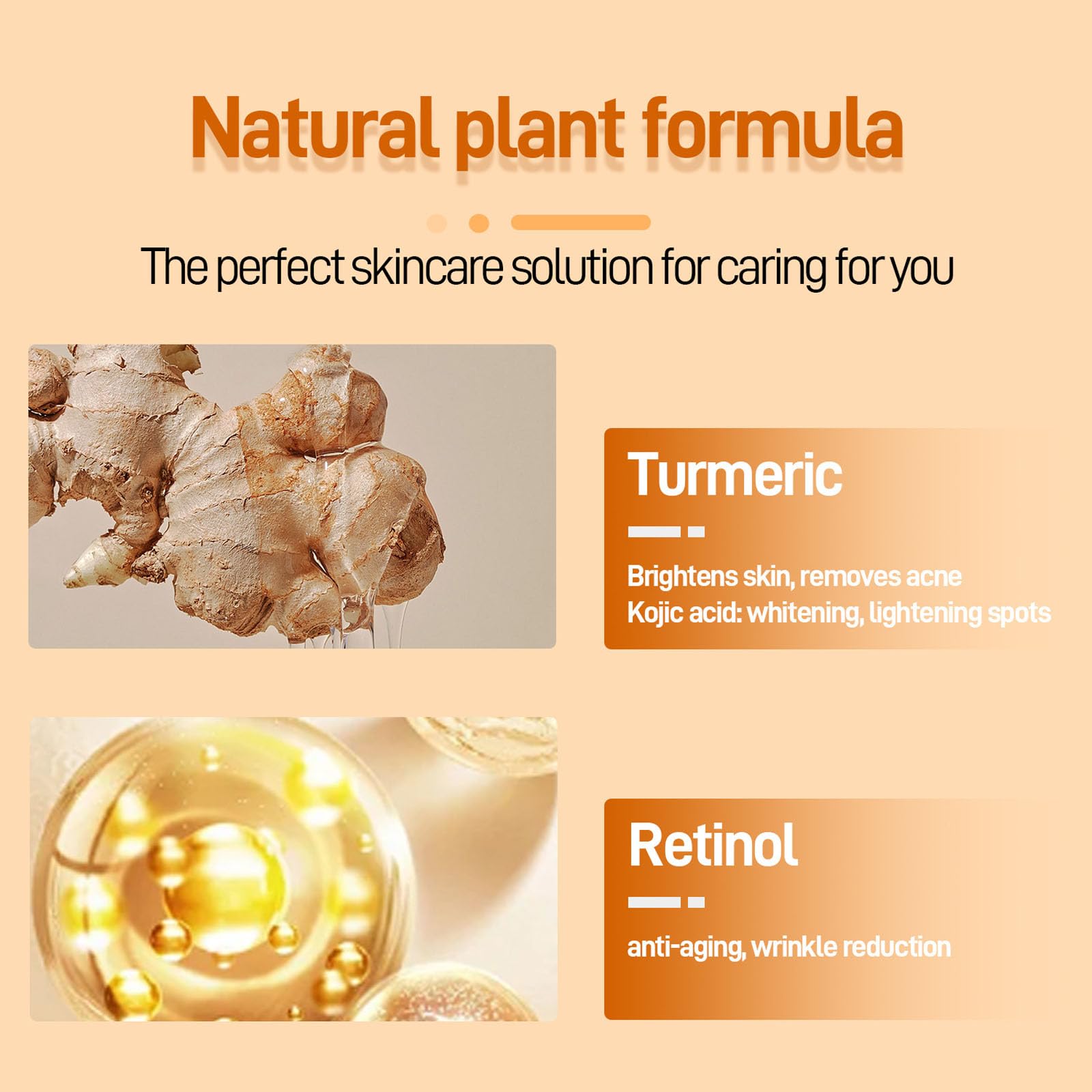 Turmeric Kojic Acid Face Cream- Natural Turmeric Skin Brightening Lotion for Face & Body - Image 3