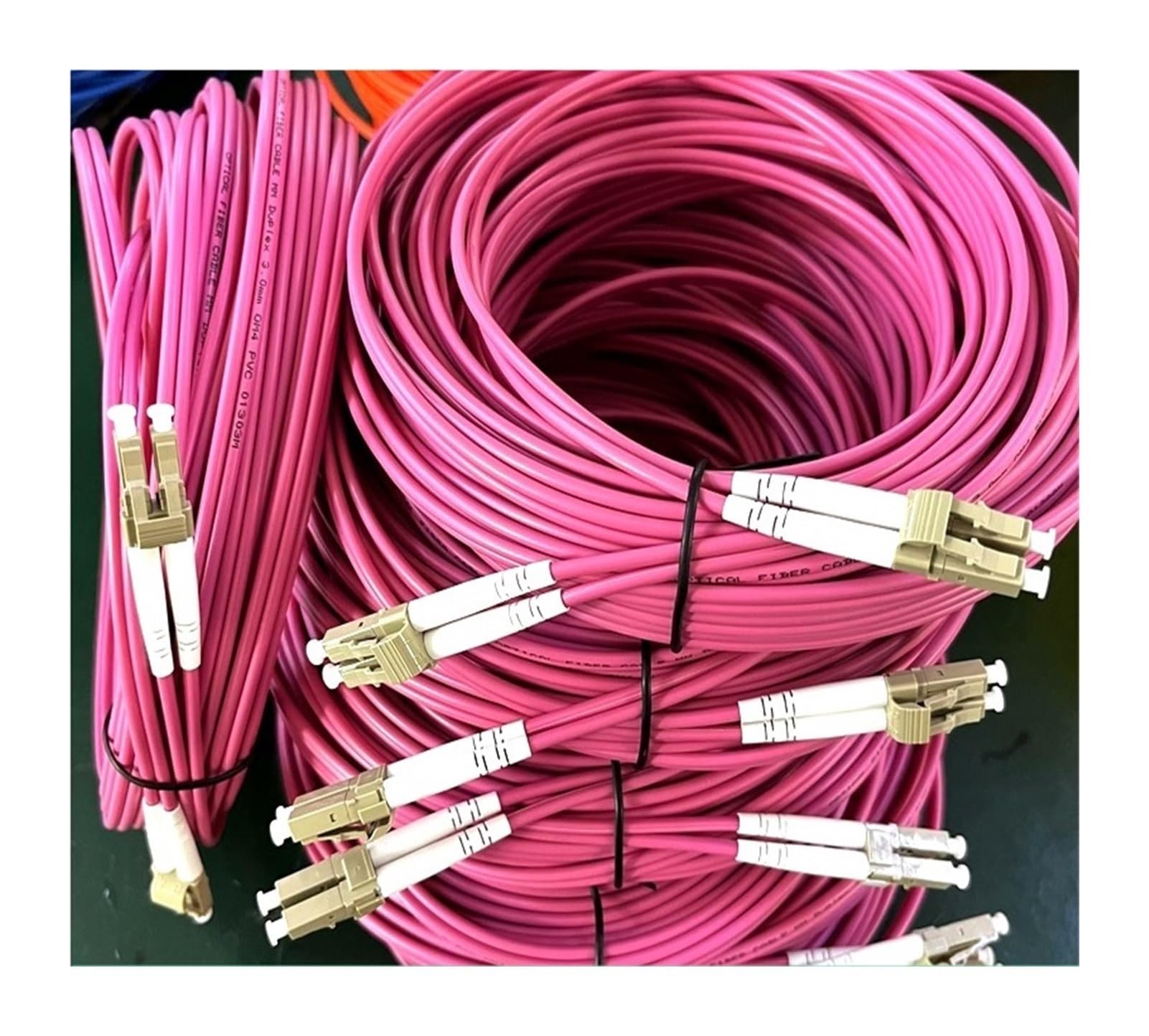 Lot de 10 câbles de raccordement à Fibre Optique d'intérieur OM4 10 Gigabit multimode LC LC SC FC St 1-30 m(25M 10pcs,SC-FC)
