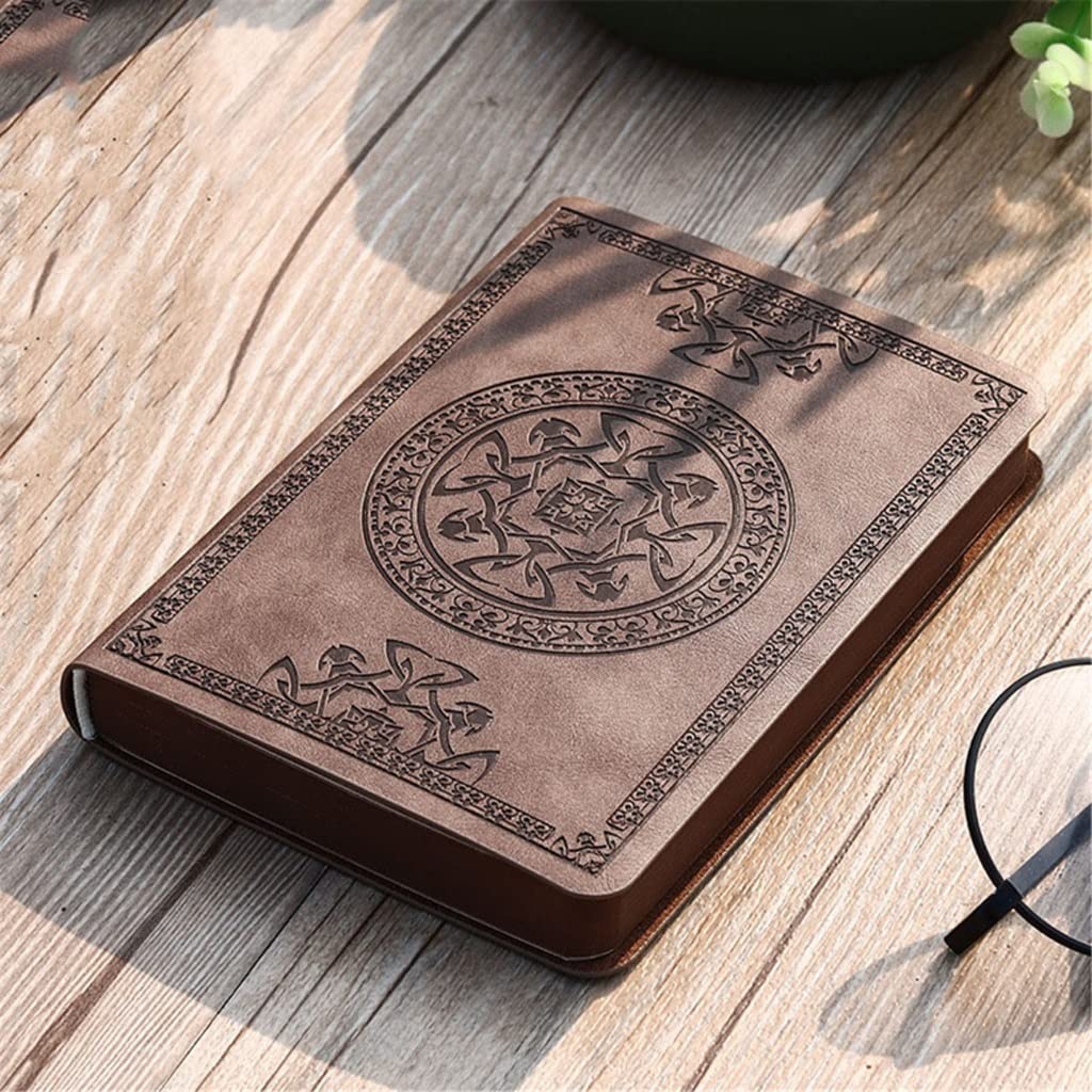 EDDGE Portátil Vintage patrón PU Cuero Cuaderno Diario Bloc de Notas papelería Regalo Viajero Diario