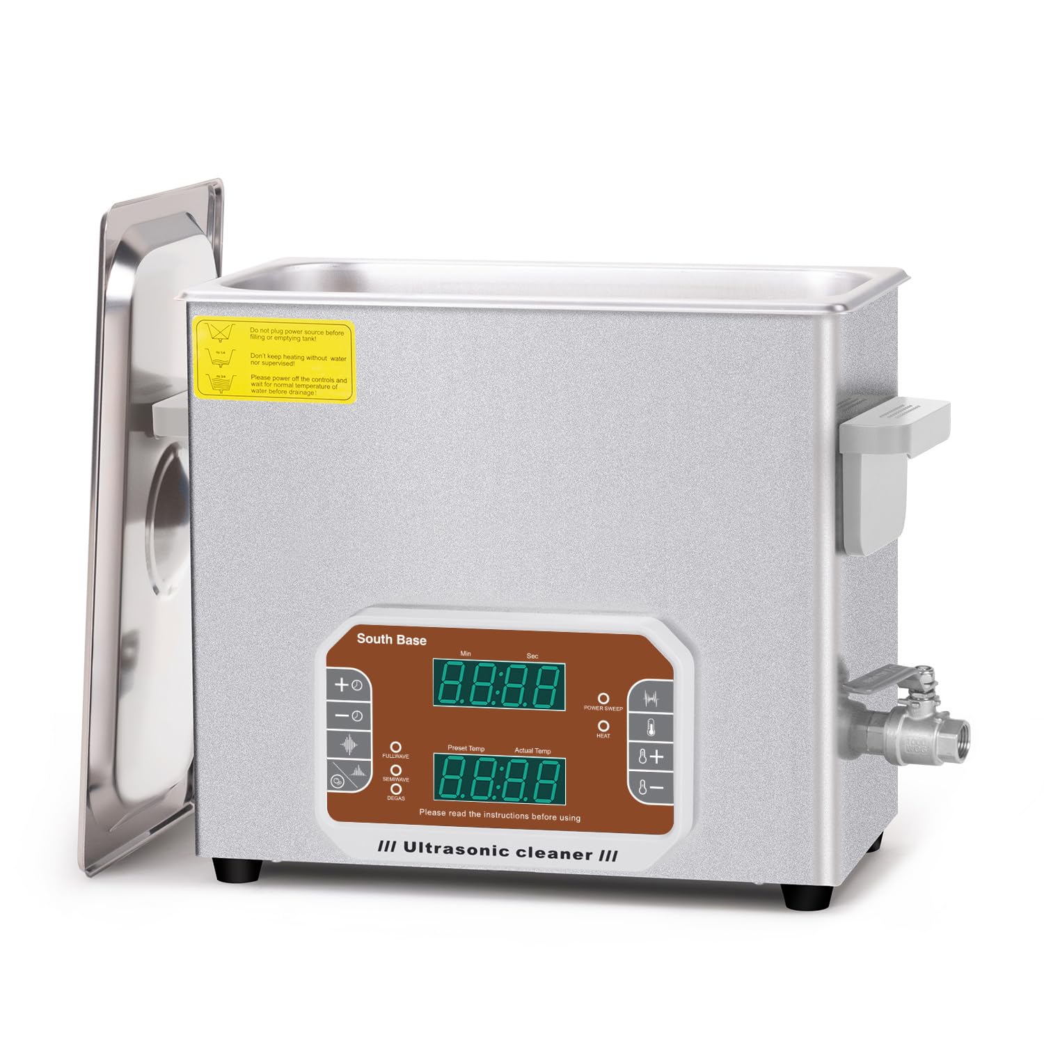SOUTH BASE Ultraschallreinigungsgerät,6L Ultraschallreiniger mit Reinigungskorb,Timer&Heizung,180W Touch Control Ultraschallreinigungsmaschine zur Reinigung von Vergaserteilen,Schmuck,Brillen,Ketten