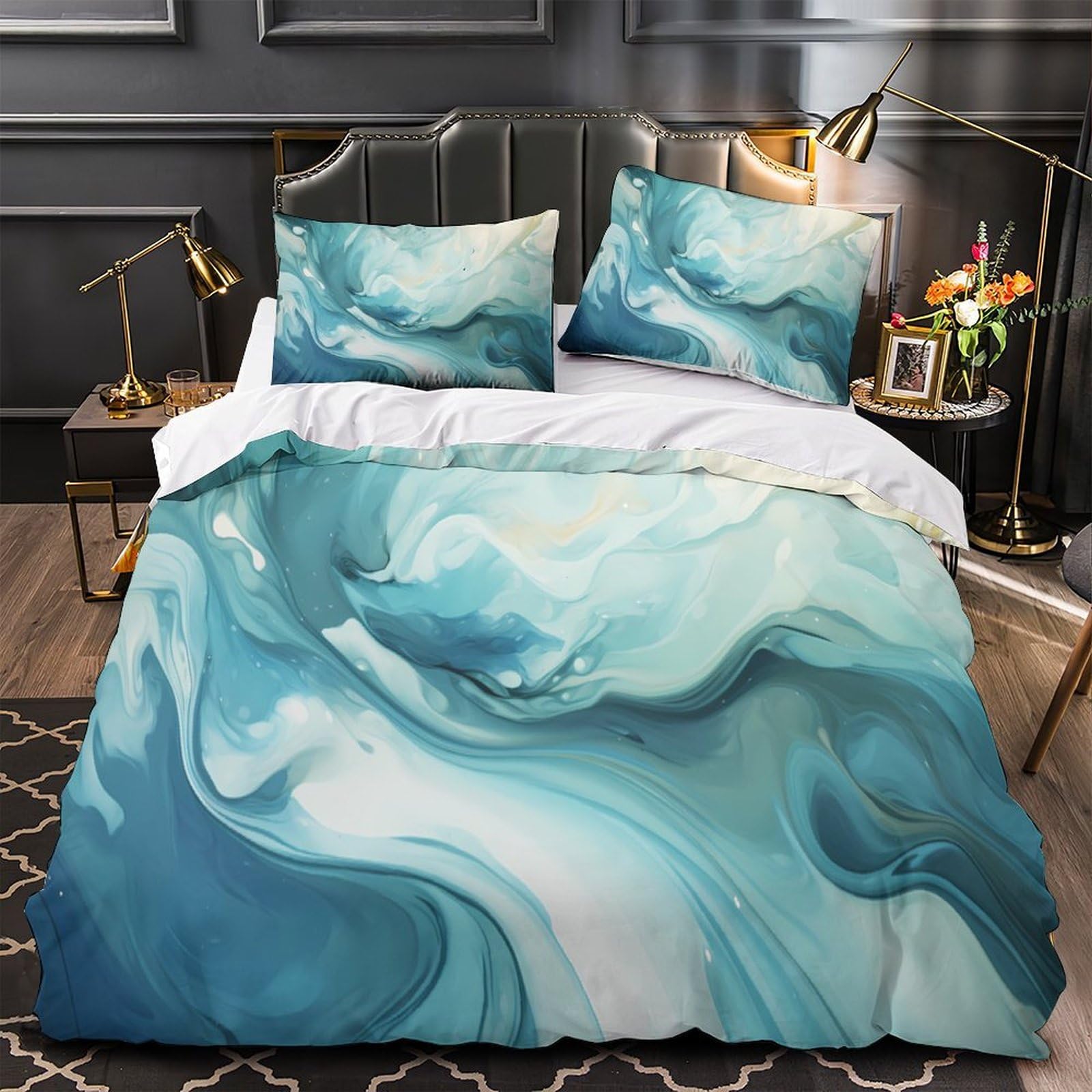 Housse de Couette 3D Anti-Allergie Solution Lit King 220x240 Ultra Douce