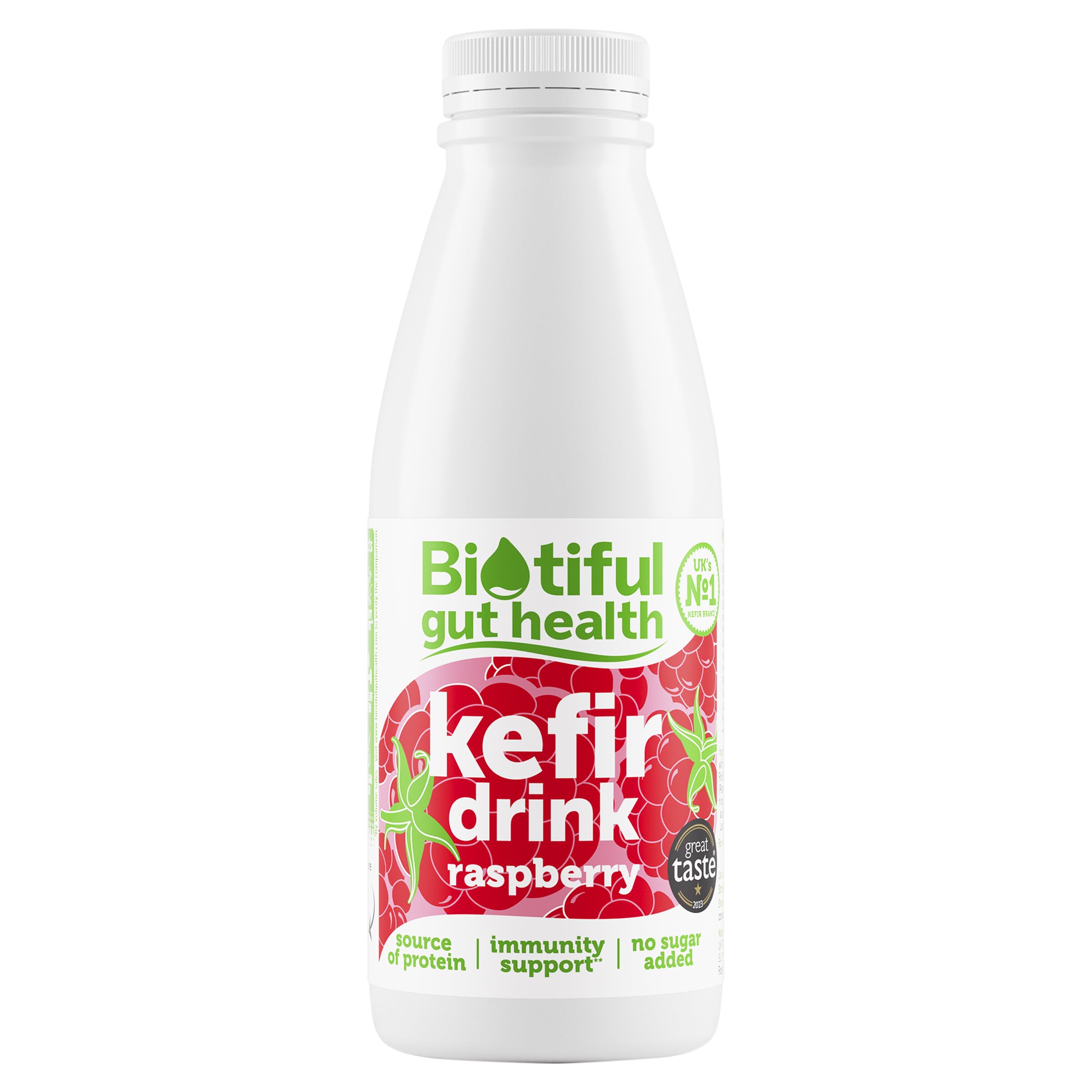 Biotiful Gut Health, Kefir Drink, Raspberry, Immunity Support, Source of Protein, Source of Calcium and Vitamin B12, 500ml