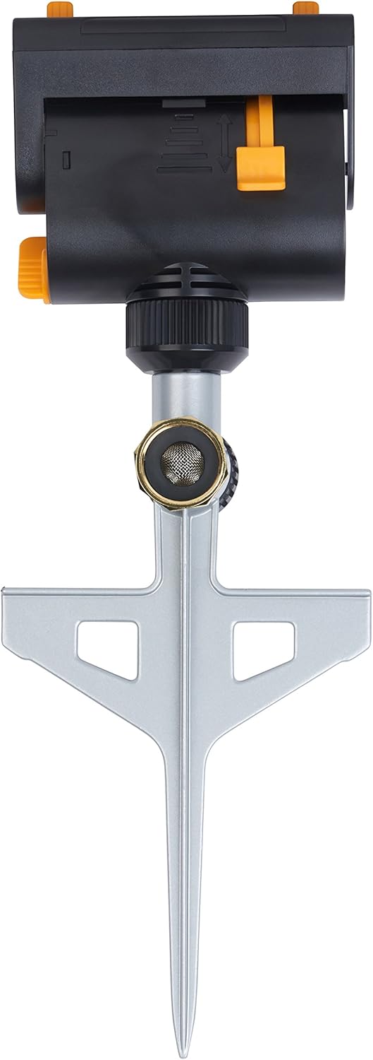 Melnor XT Mini-Turbo Oscillating Sprinkler on a Spike with One Touch Width Control & Flow Control, and Rotation, waters up to 3,900 sq.ft.