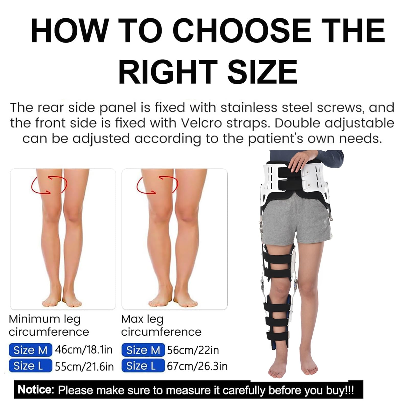 Genouillère professionnelle avec stabilisateurs latéraux,attelle fixe réglable respirante,attelle articulée for jambe complète,aide améliorer l'équilibre jambes,forte stabilité sport,l'entraînement