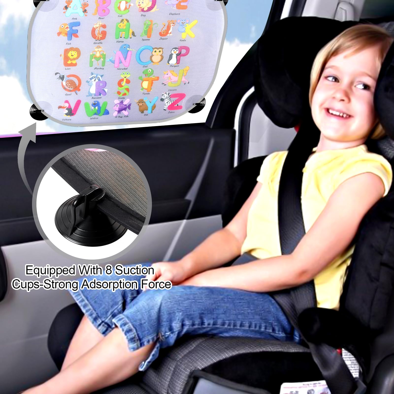 Pack De 2 Parasoles Para Ventanilla De Coche (44x36cm) – Protección UV Para Bebés Y Mascotas