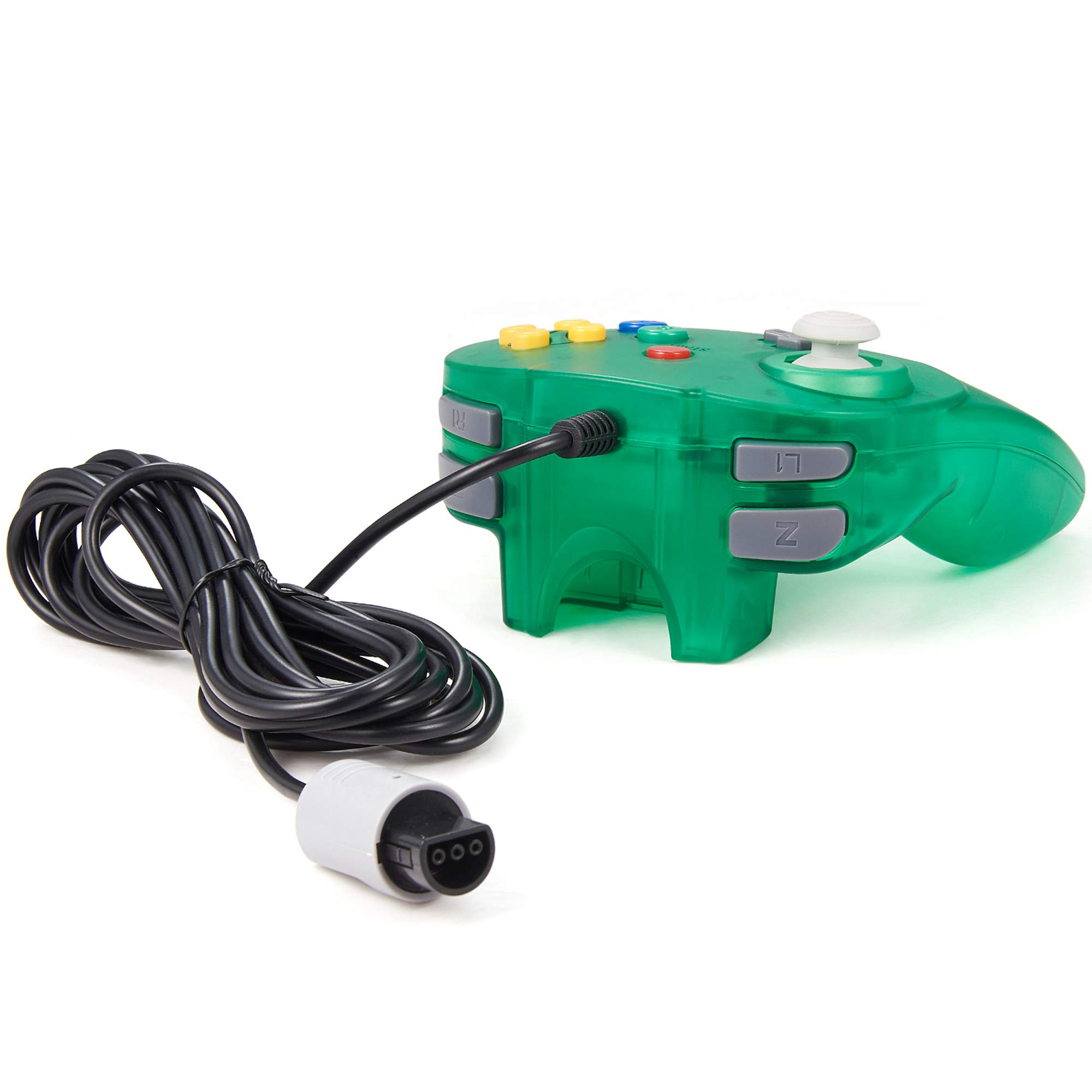 miadore Controlador N64 Joystick con cable para juegos compatible con la consola N64 (verde claro)