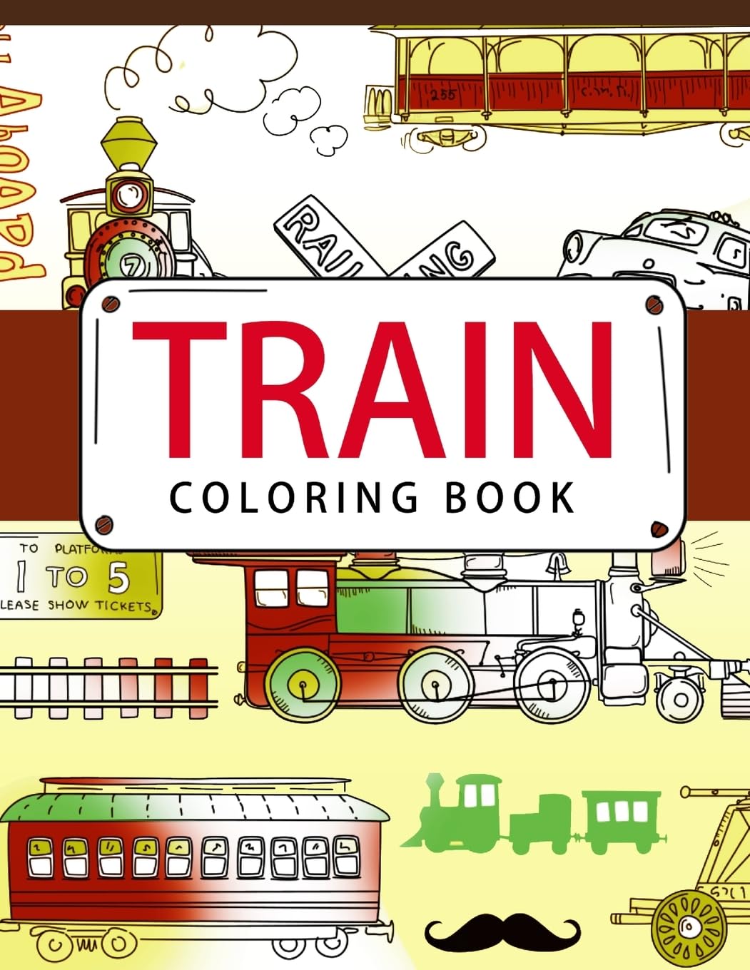 Train Coloring Book: Coloring books for adults - Coloring Pages for Adults and Kids