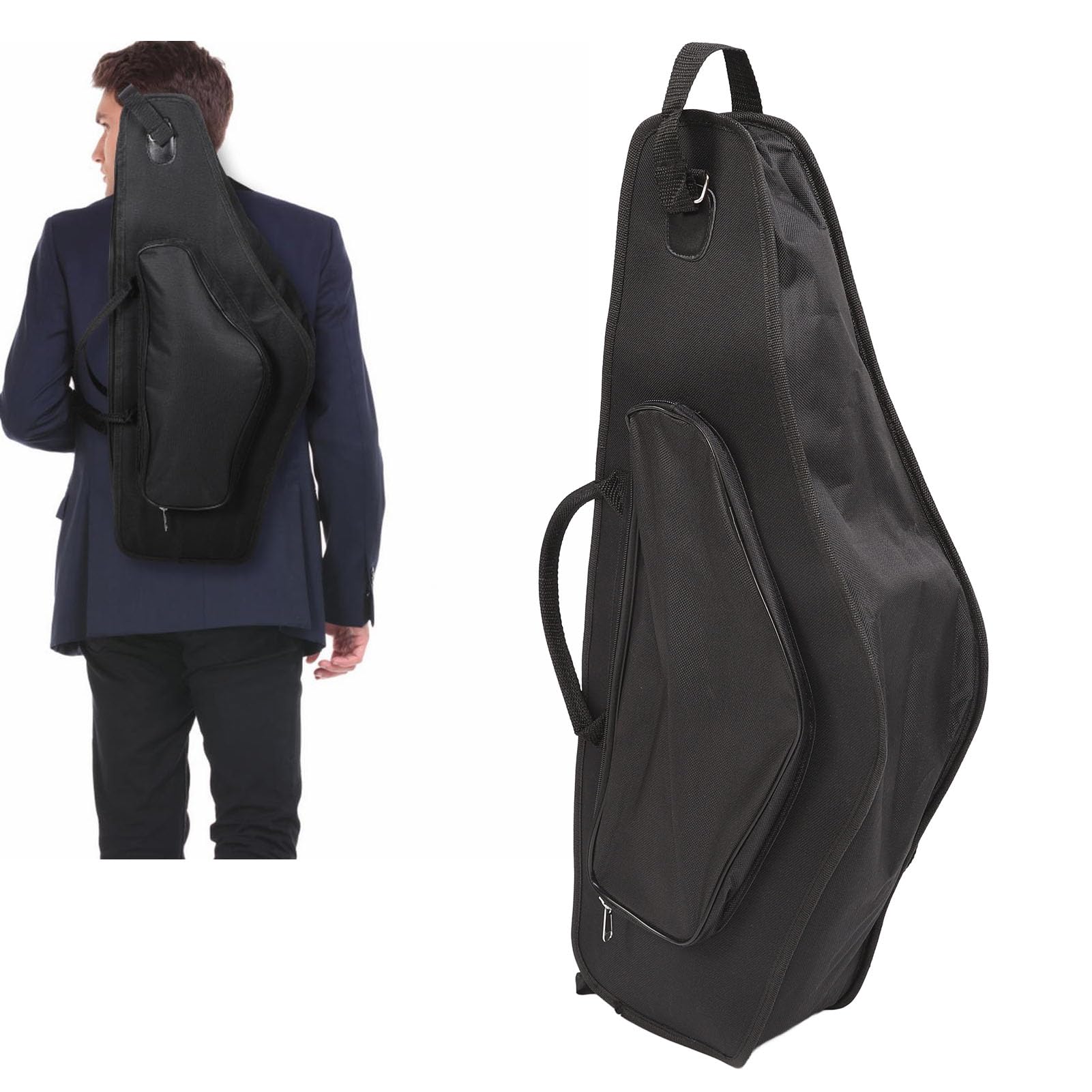 Zaino Imbottito per Sassofono Contralto Imbottito con Doppia Spalla in Tessuto Borsa da Viaggio per Sassofono Contralto con Tracolla