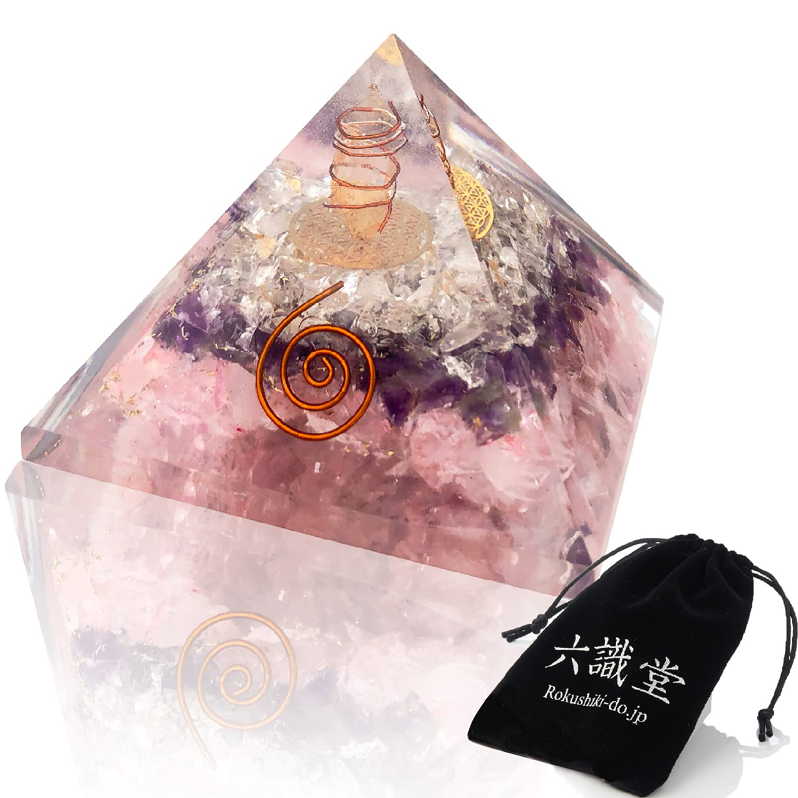 特殊 非売品 528ヘルツ オルゴナイト 奇跡 ポジティブ 虹 浄化 水晶