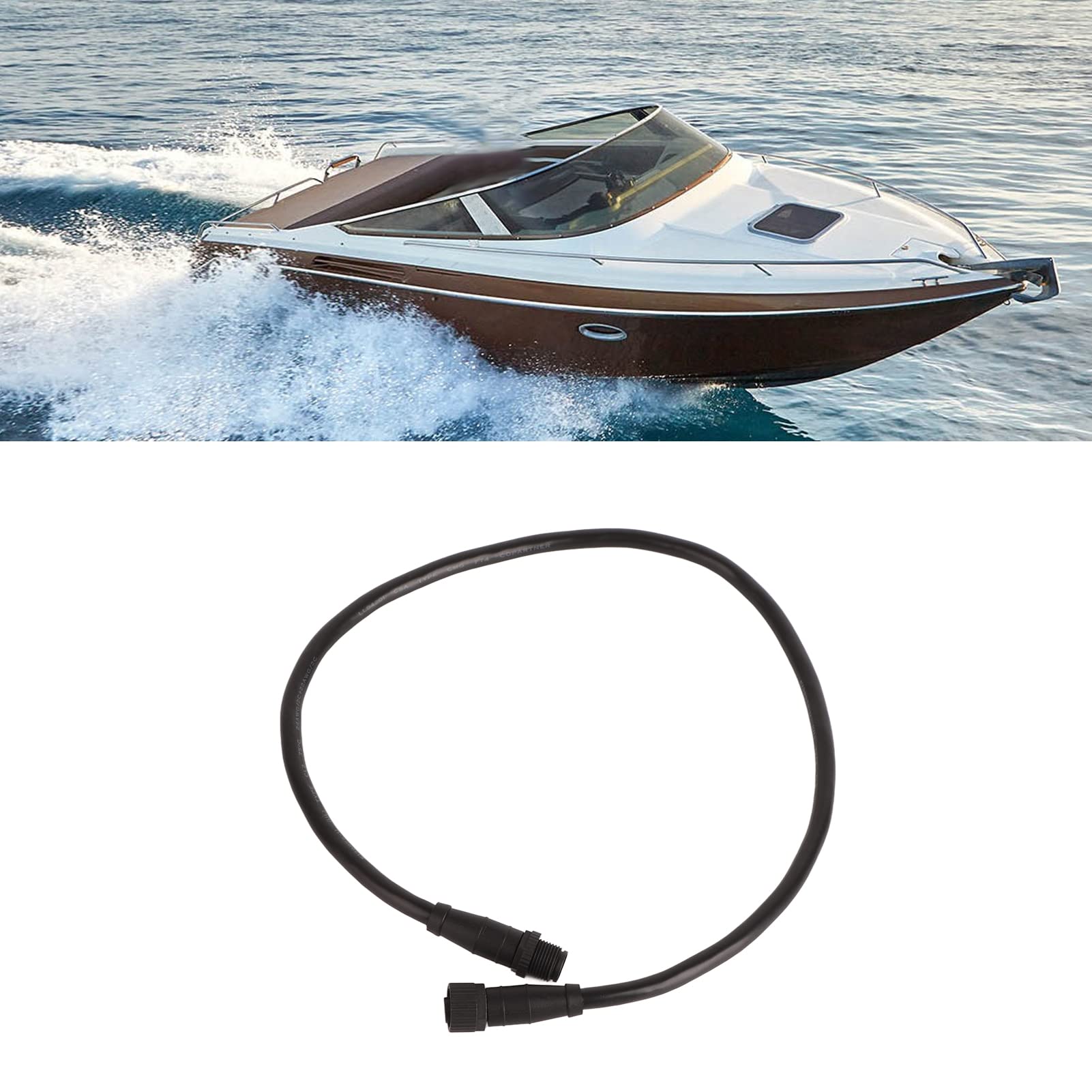 NMEA 2000 Starter Cable, NMEA 2000 Backbone Cable 0.5m 5 Pin IP67 Marine GPS Accessories Universal for NMEA 2000 Networks, for Lowrance Networks