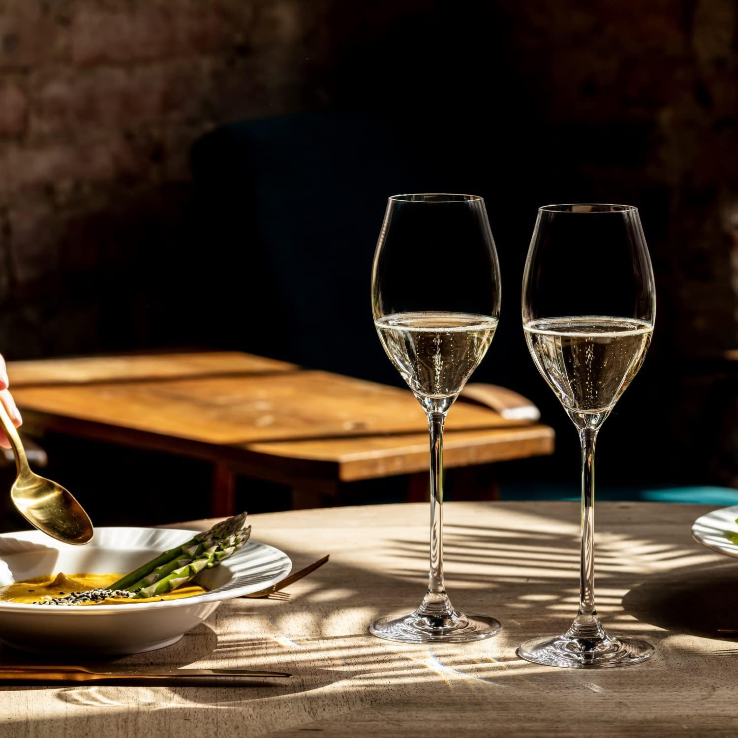 Krosno Large Prosecco Champagne Sparkling Wine Flutes, Set of 6, 9.4 fl oz, Rounded Shape for Ideal Bubbles, Dishwasher Safe, Made in Europe - Image 9