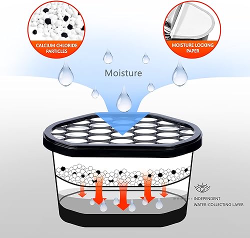 Miniatura 2 de Vacplus Absorbentes de humedad, deshumidificadores fragantes para armario, 10.5 onzas, cajas absorbentes de humedad que recogen humedad extra en