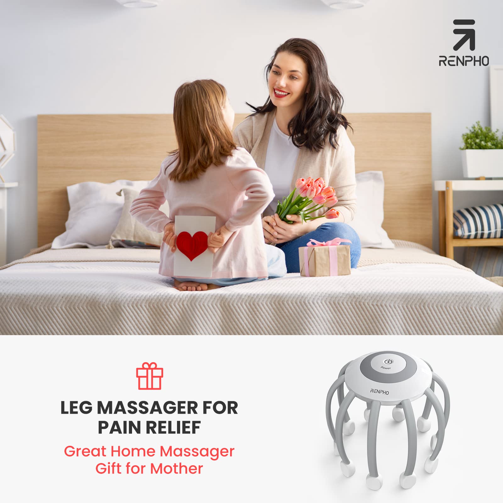 RENPHO Electric Head Scalp Massager, 10 Vibration Claws, 4 Modes