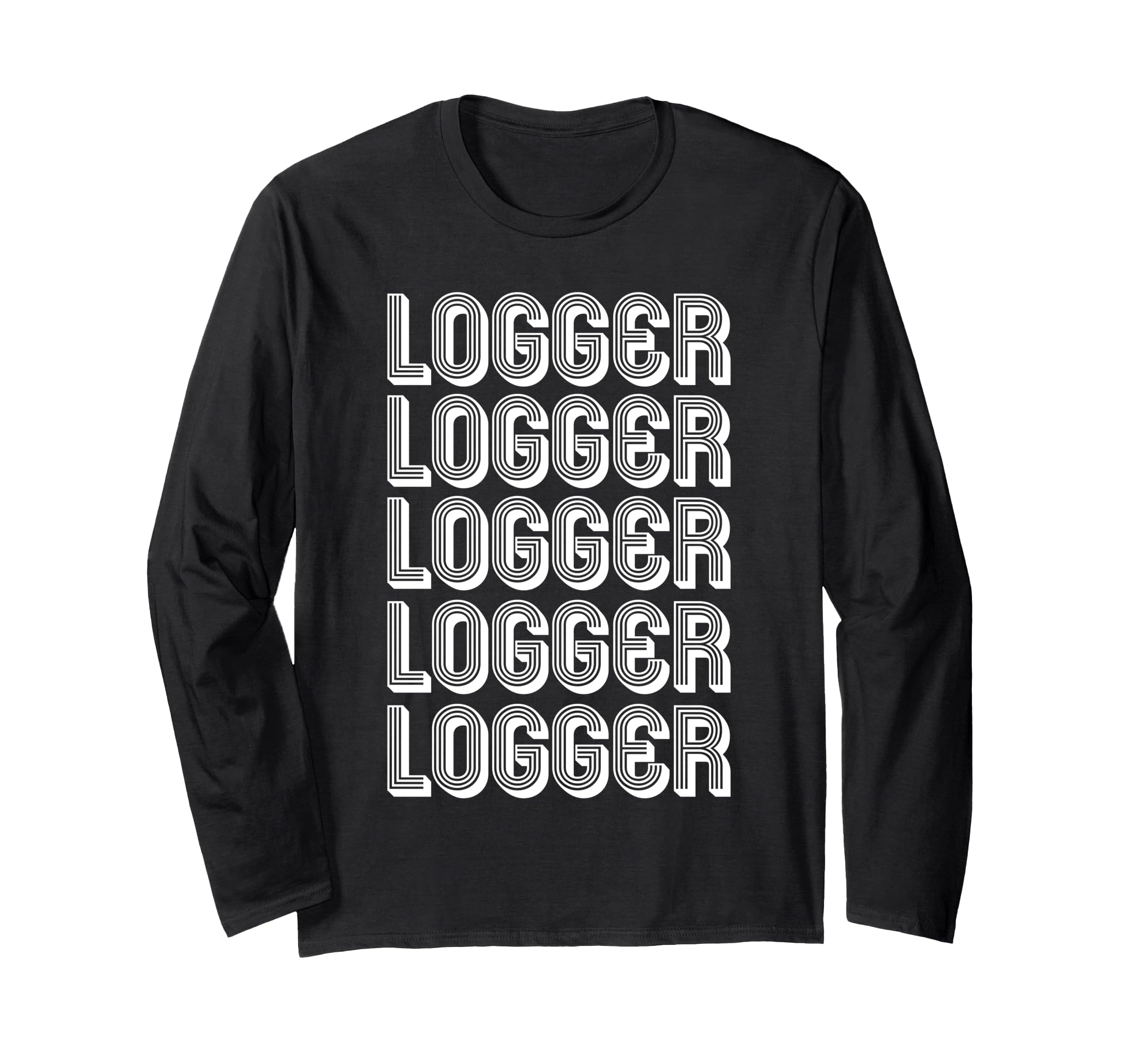 Professional Logger Long Sleeve T-Shirt, Black