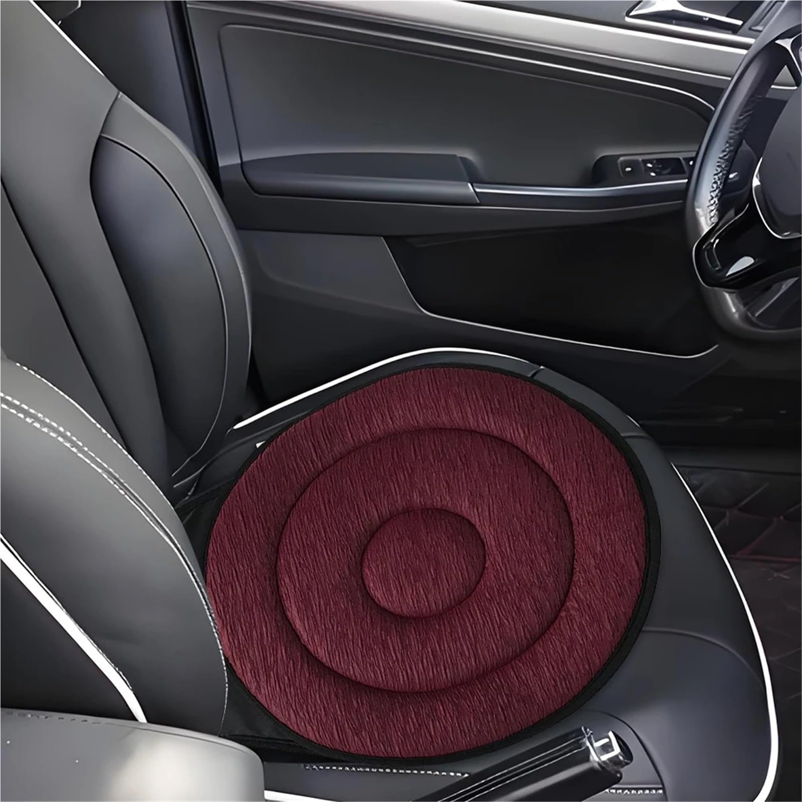 Cuscino for seggiolino Auto Girevole da 360 Gradi Cuscino Girevole for Auto Cuscino for seggiolino Auto Rotante Sedile Girevole for Anziani per Auto, sedili(Dark Grey)