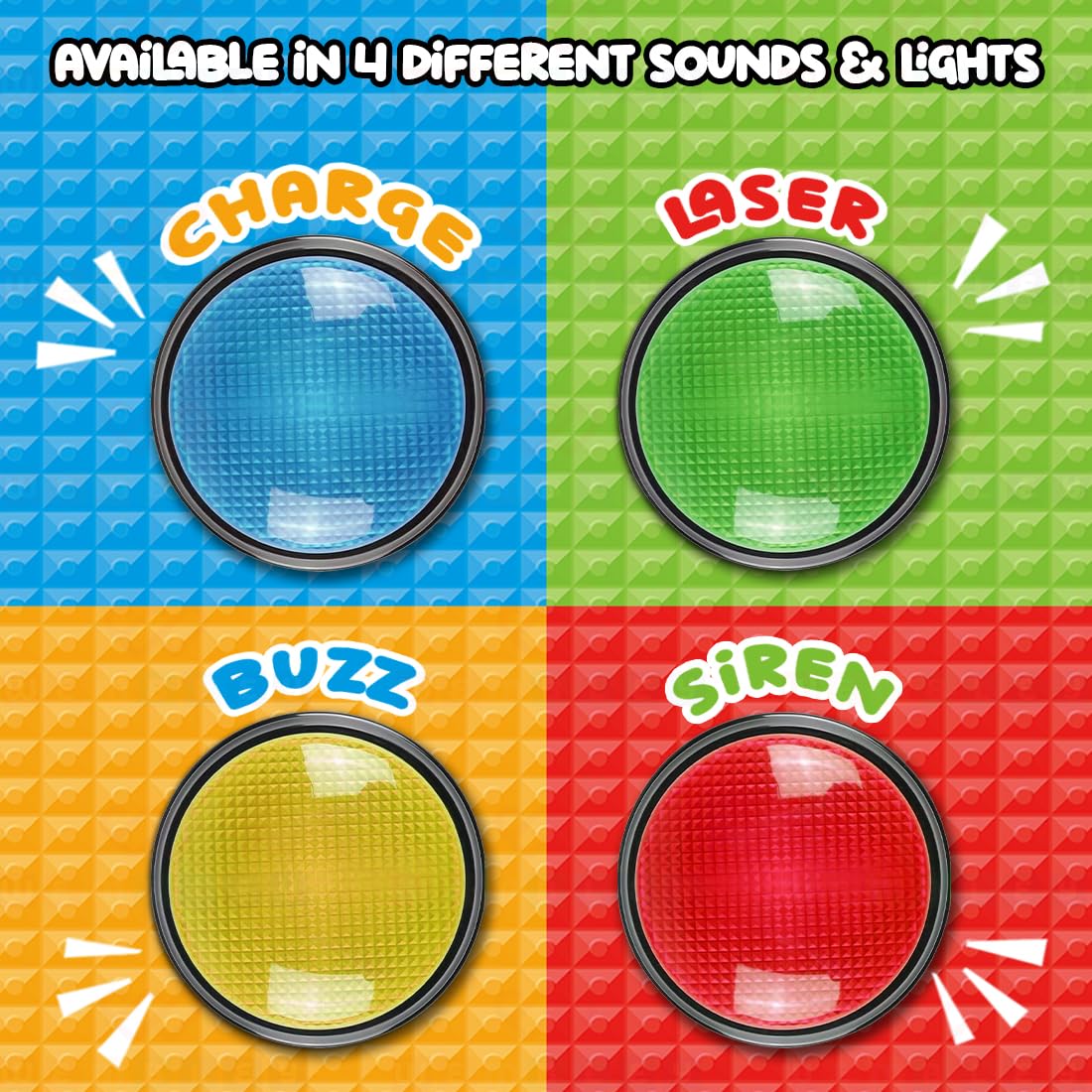 Wembley Buzzer for Games Project Quiz with Buzz Sound & Lights Battery Operated Portable Compact Non-Toxic Safe Answer Buzzer for Kids Adults Teacher – Pack of 1 - Image 6 thumbnail