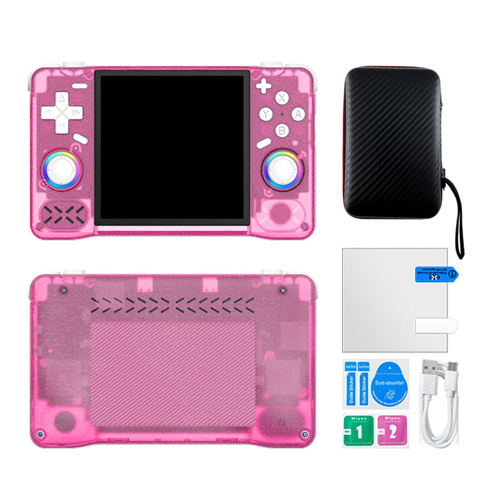 Verbesserte Handheld Spielekonsole, Retro Spielekonsole, klassischer Emulator, 4-Zoll Bildschirm, Open Source Taschen Videospiel, ergonomischer Joystick Handheld