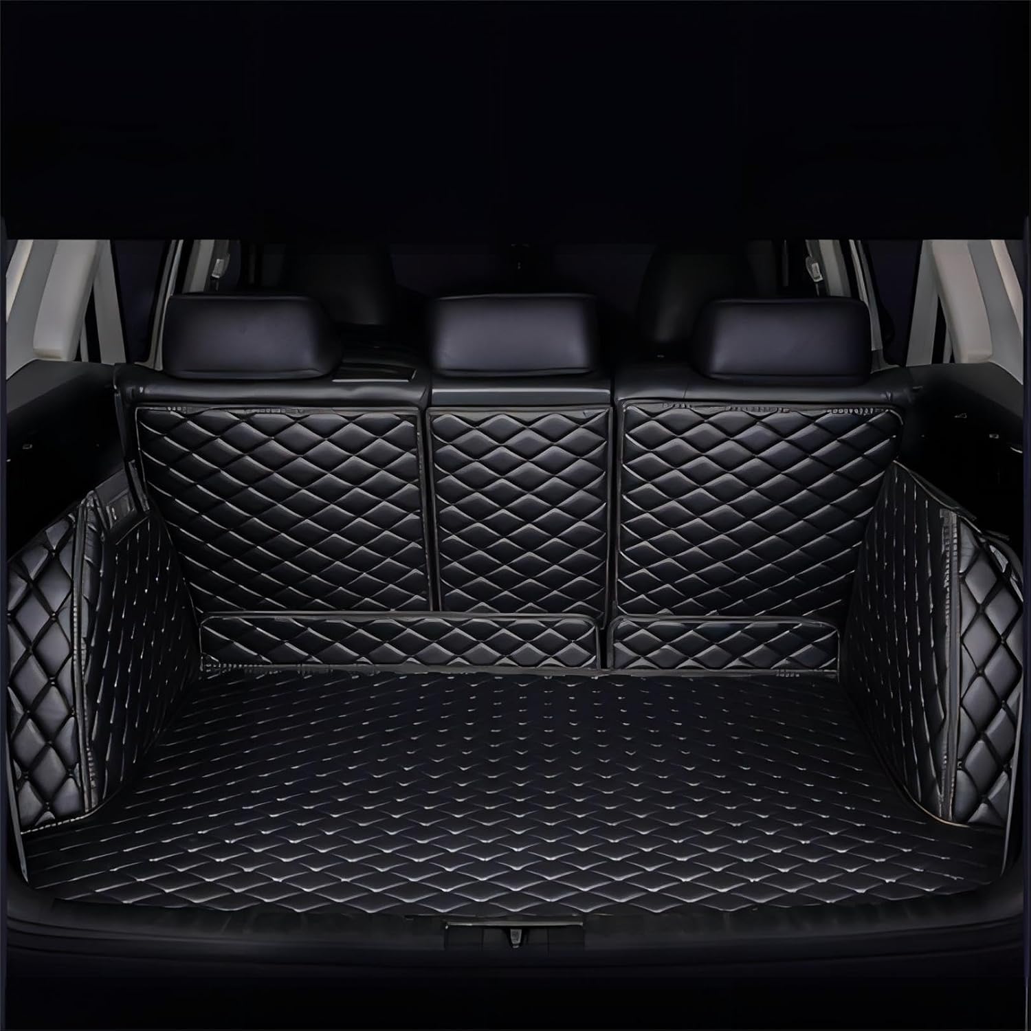 XIGUONGAOJIN Car Boot Protector Compatible for Landrover Discovery (5seats) 2017-, Car Boot Liners Auto Full Coverage Trunk Mat Cargo Liner Interior Accessories,black