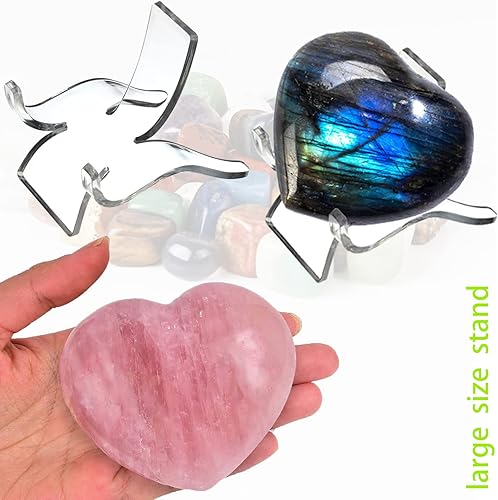 Miniatura 2 de 12 soportes de exhibición de roca mini caballete acrílico (3 tamaños), soportes de roca acrílica para exhibir varios tamaños pequeños coleccionables