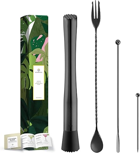 Miniatura 10 de Homestia - Muddler de barra de 10 pulgadas para cócteles, juego de herramientas de barra de acero inoxidable para el hogar, trituradora de frutas,