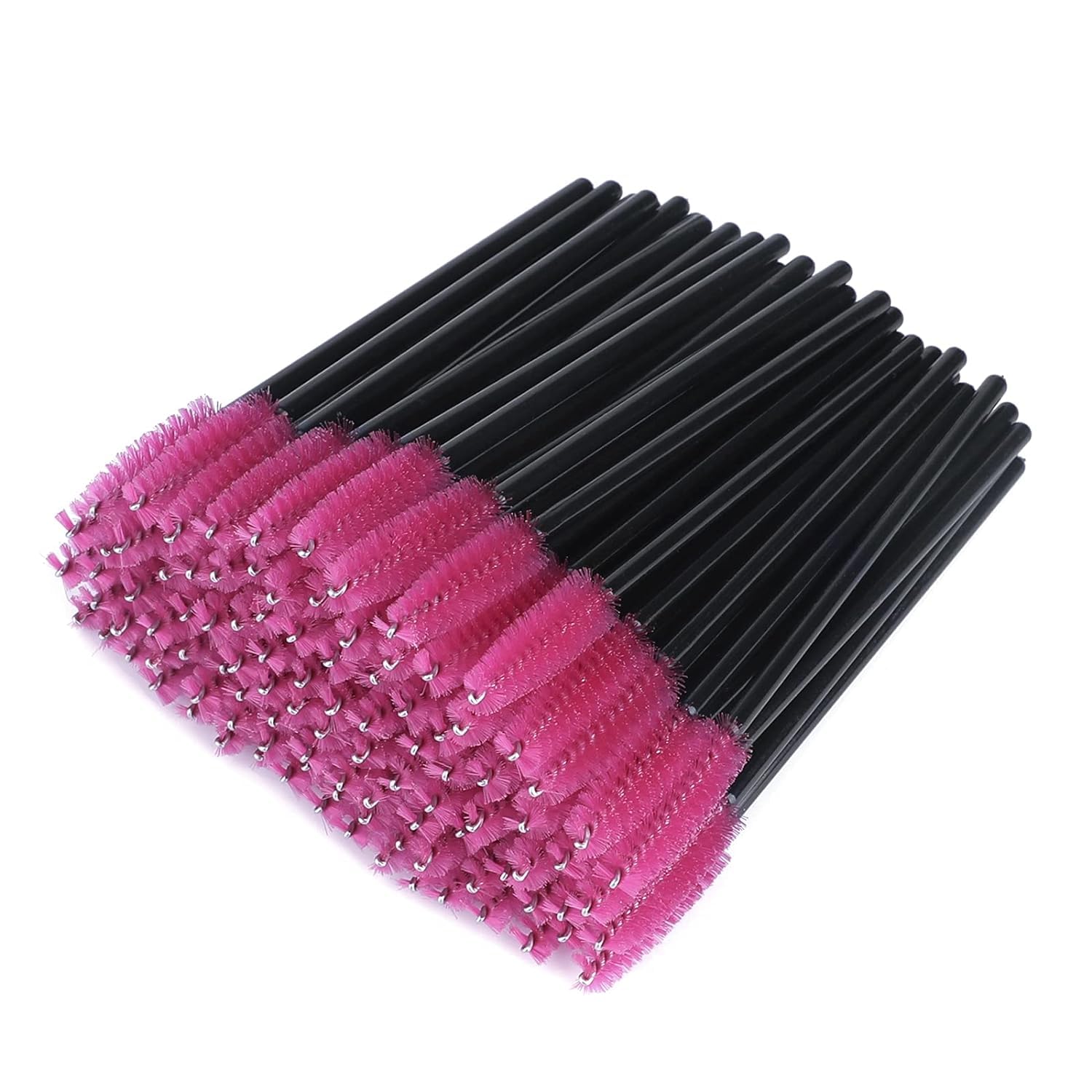GGUP 100 Pcs Disposable Mascara Brushes,Disposable Eyebrow Brush, Mascara Cream Applicators, Makeup Eyelash Spoolies Brushes,Eyelash Brushes Mascara Wands for Eye Lashes Extension