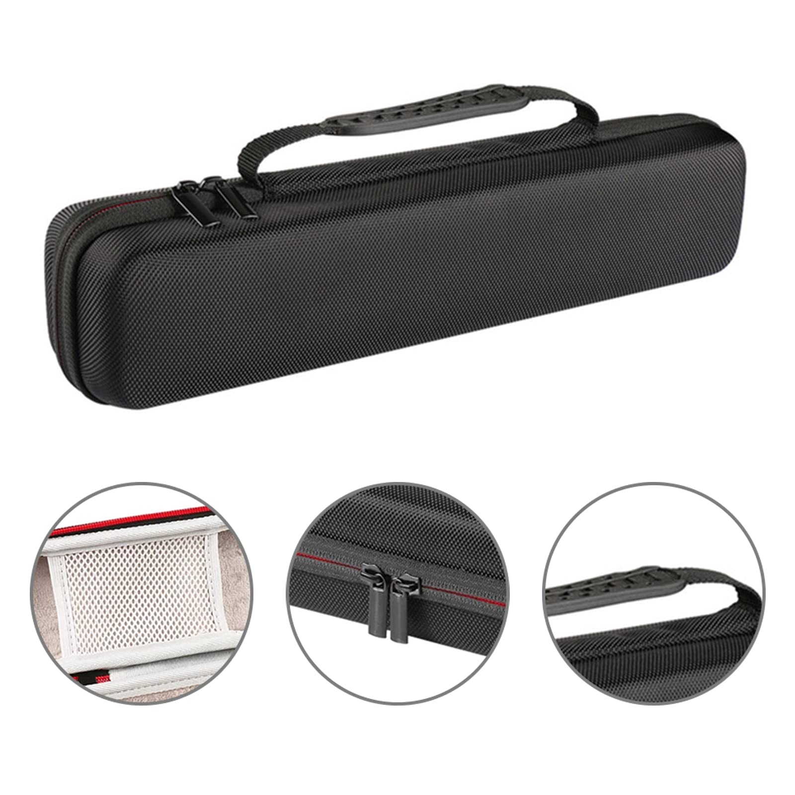 Bolsa resistente al calor para plancha de pelo iónico, cepillo de viaje, bolsa de almacenamiento, bolsa de transporte de EVA (negro)