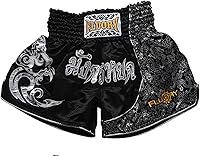 Vista 31 de Fluory - Pantalones cortos de lucha para muay thai, shorts de MMA, ropa de entrenamiento para lucha en jaula, grappling, artes marciales, kickboxing