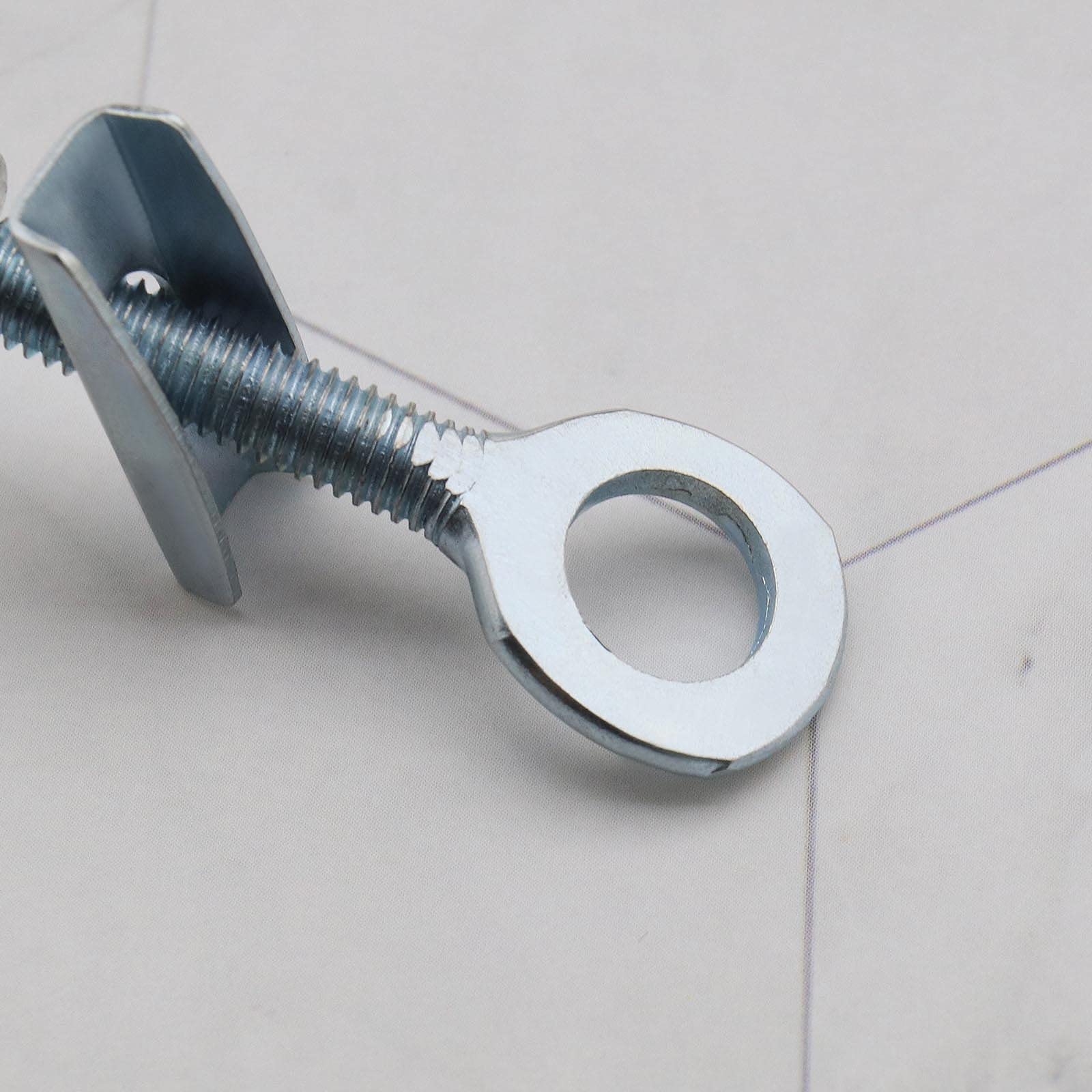 4 Piezas Ajustador Tensor de Cadena de de 10mm con Tuercas Antisuelto de Acero Plateado para Mini Moto Bicicletas de Carrera Motos de Cross Quads