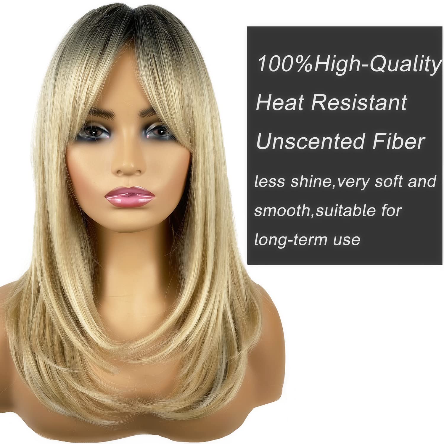 Amazon.com : MIMISERVICE Long Blonde Wigs for Women, Blonde  display picture 1
