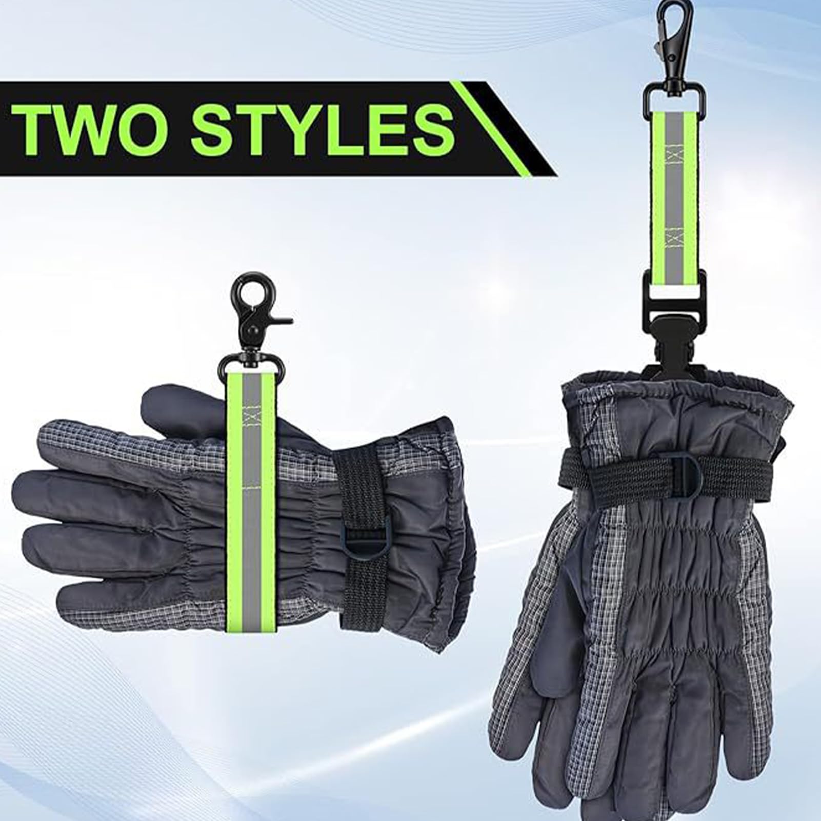 Sangle à gants – Ceinture de rangement en 2 parties avec garniture réfléchissante et crochet rotatif | Ceinture de gants de sécurité pour pompiers, sauveteurs et aides d'urgence pour soutenir la