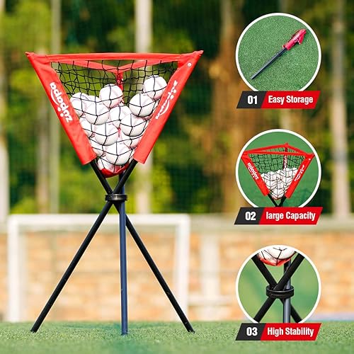 Miniatura 5 de Zupapa Juego de camisetas de béisbol y softbol de 7 x 7 pies con zona de ataque, red de práctica de béisbol para lanzar, bateo, captura para todos