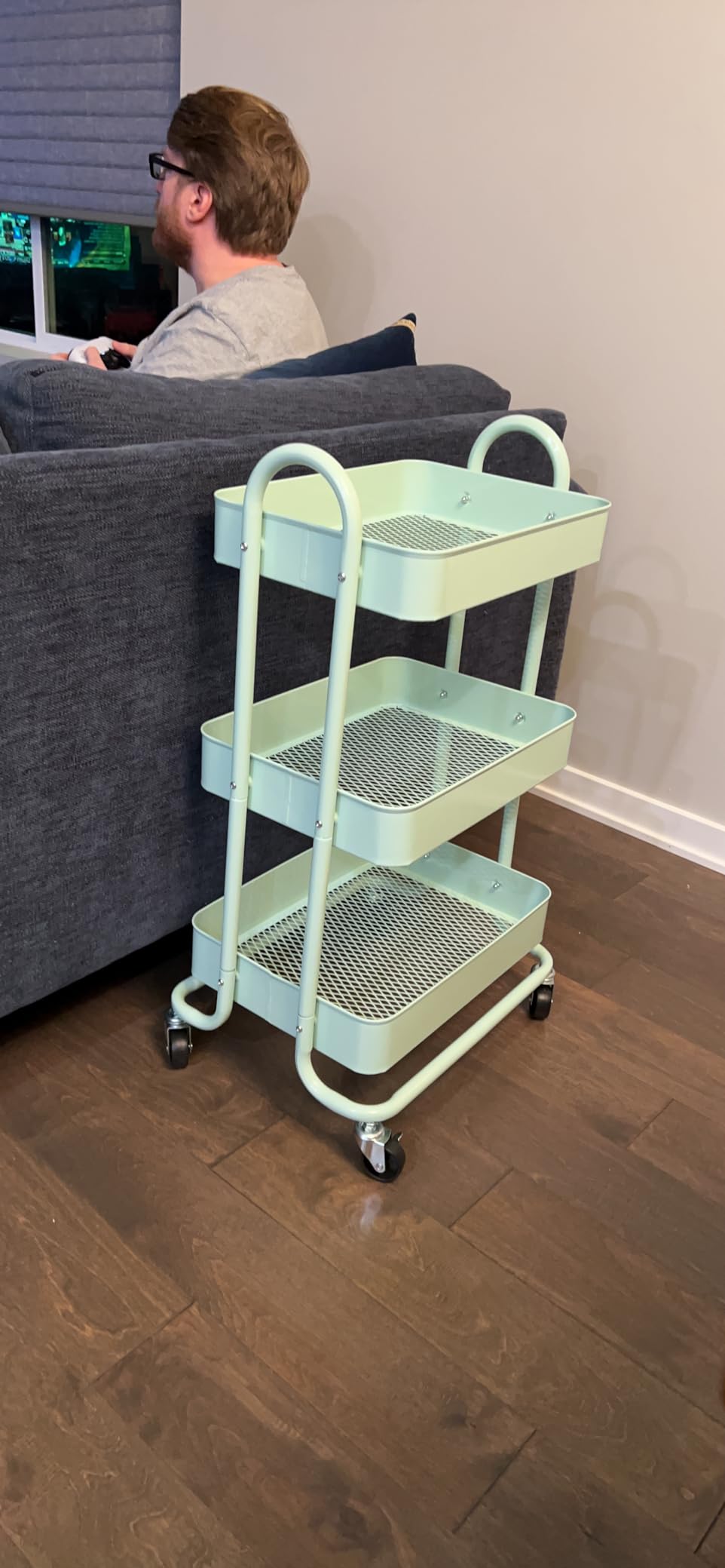 9/mo Finance Amazon Basics 3Tier Rolling Utility or Kitchen Cart