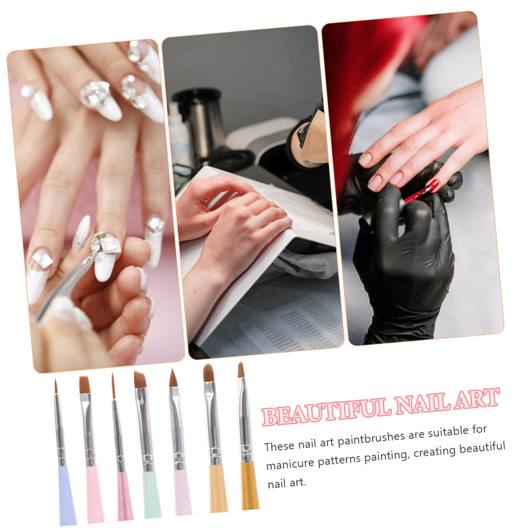 Healeved 35pezzi Pennelli Per Nail Art Manicure Professionale Con Manico Pennelli Doppia Testa Per Creazioni Di Unghie Per Estetiste e Appassionati Di Nail Art
