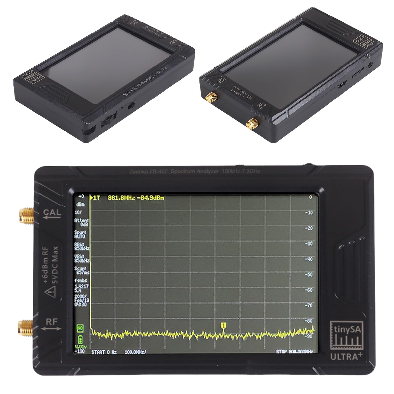 Plus 4-calowy analizator widma 100 kHz–7,3 GHz