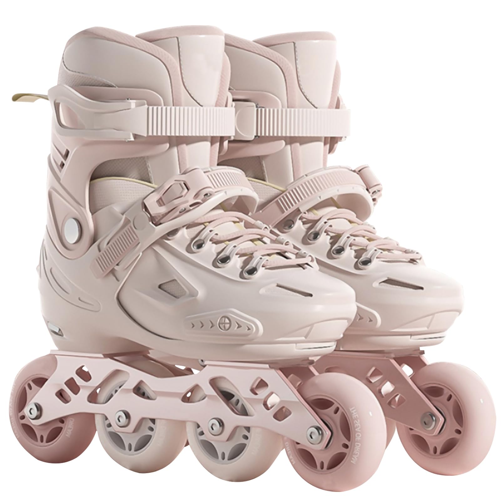 Beauenty Size Adjustable Inline Roller Skates for Boys Girls, Light Up Wheels Roller Skates All Round Impact Resistant Shell for Kids Teens Adults