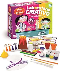 Laboratório Show da Luna Criativo Infantil Kit com 24 Experimentos Super Divertidos, Explorar a Ciência - Nig 0738