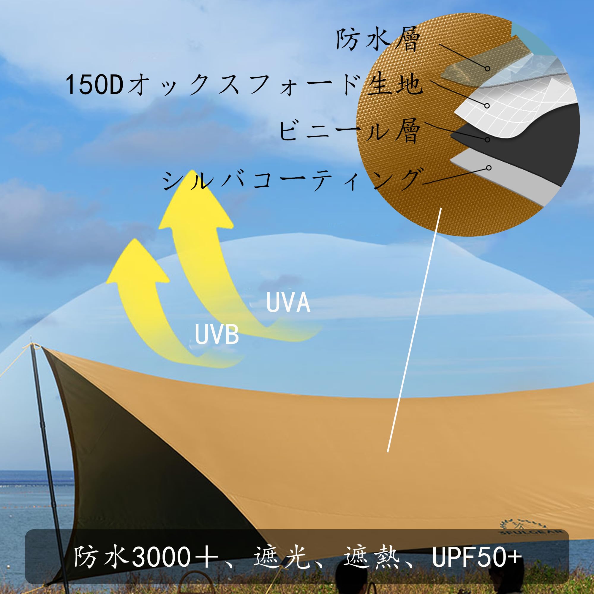 ポールとセットで★URBAN FOREST ヘキサタープ　きいろ ポールとセットで☆URBAN FOREST ヘキサタープ きいろ - メルカリ