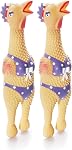 Outward Hound Squawkers Earl Latex Rubber Chicken Interactive Dog Toy, Large