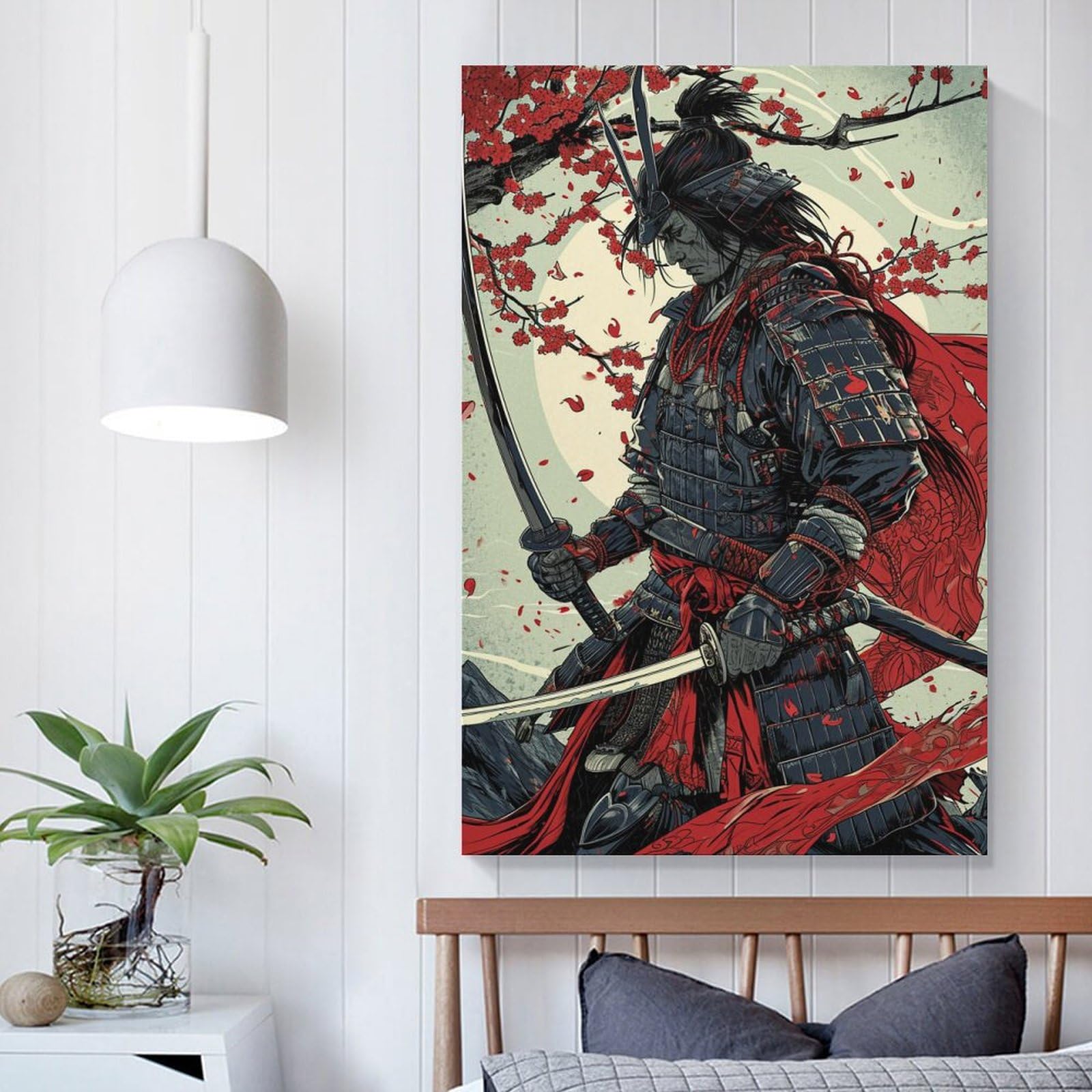 Amazon.co.jp: 絵画 剣を持った日本の武士インテリア 絵画 日本の