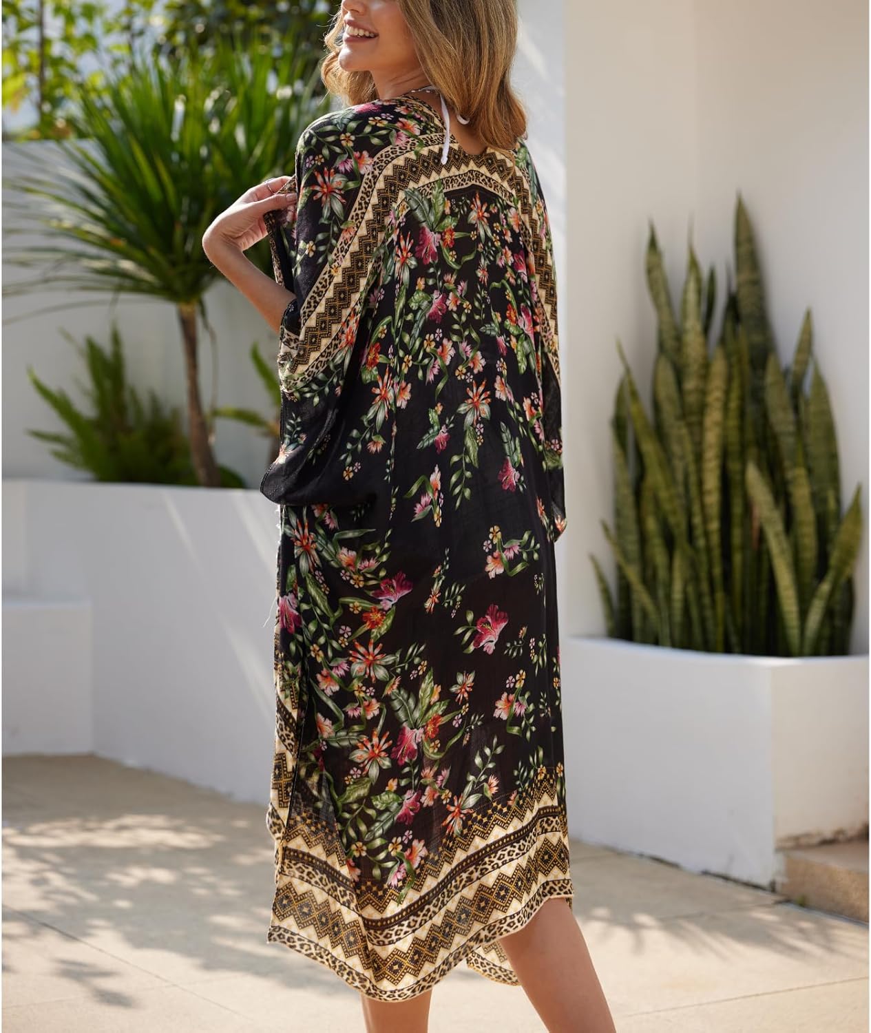 STARWHISPER Beach Kimonos for Women Swimsuit Cover Up Boho Kimono Cardigans 2025 Summer Casual Resort Wear - Image 5