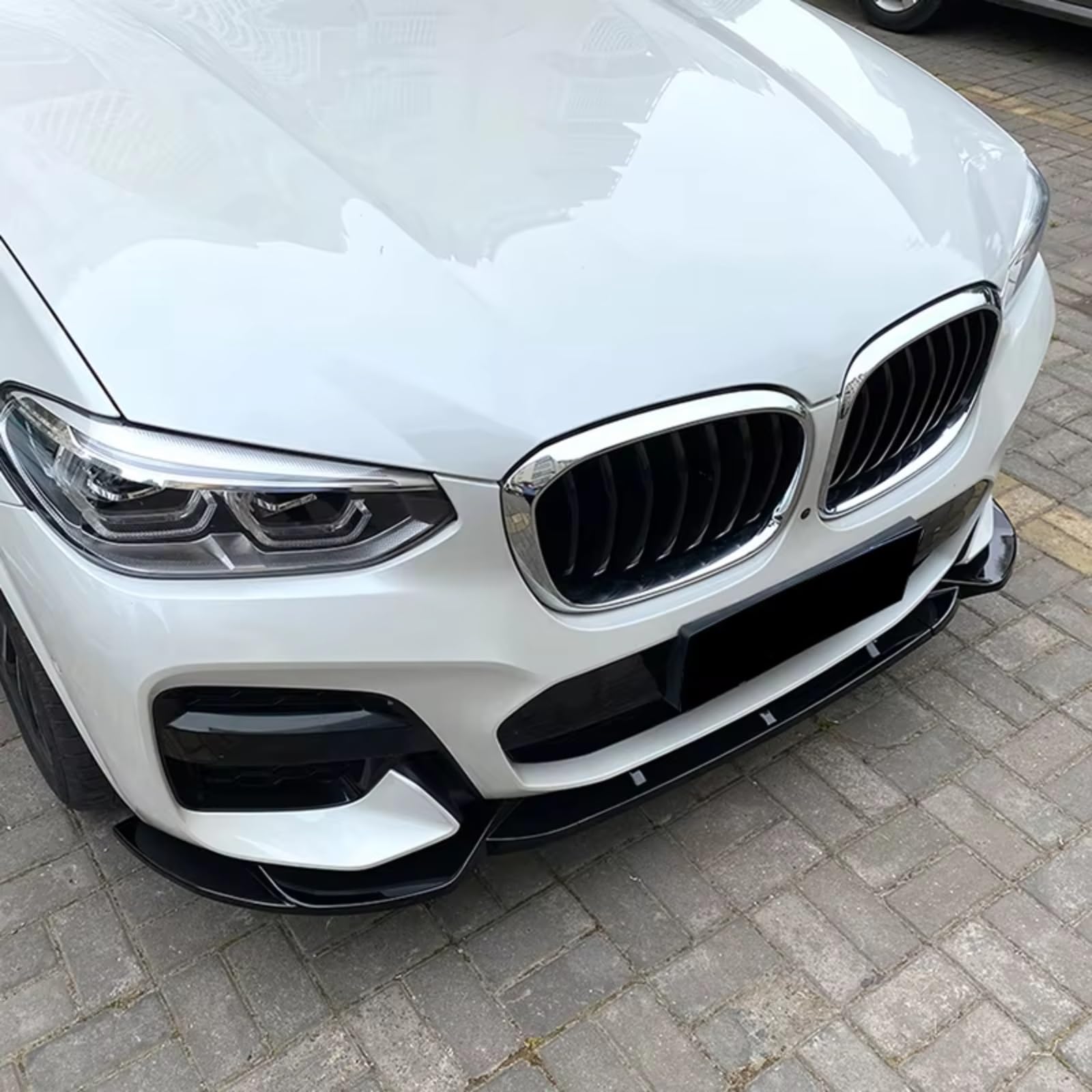 Auto Stoßstange Spoiler Frontstoßstangenlippe Diffusor Splitter Spoiler Autozubehör Tuningteile Kompatibel Mit X3 G01 X4 G02 M 2018 2019 2020 2021(Glossy Black)