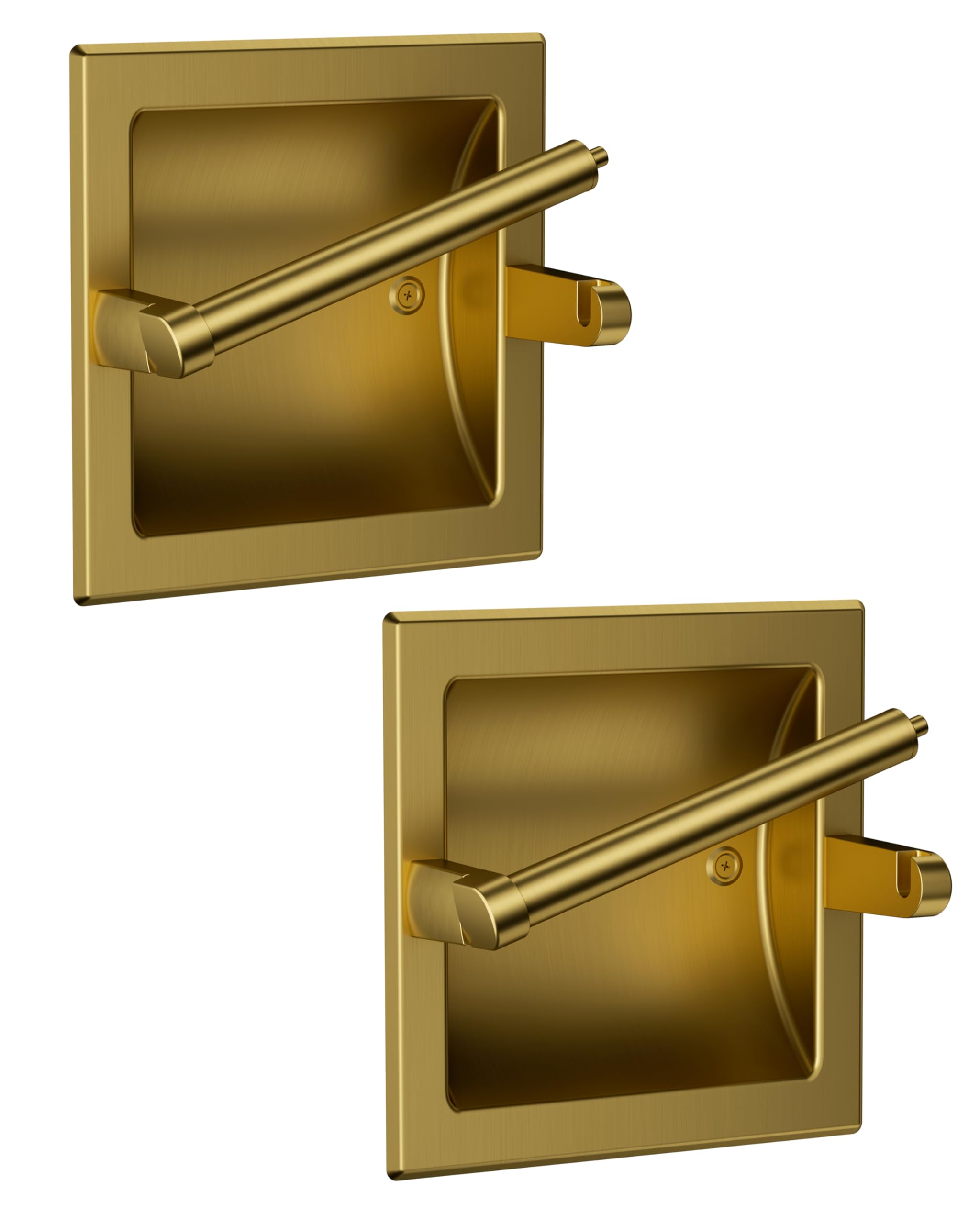 Recessed Toilet Paper Holder Wall Mount Brushed Nickel — Amazon image 12