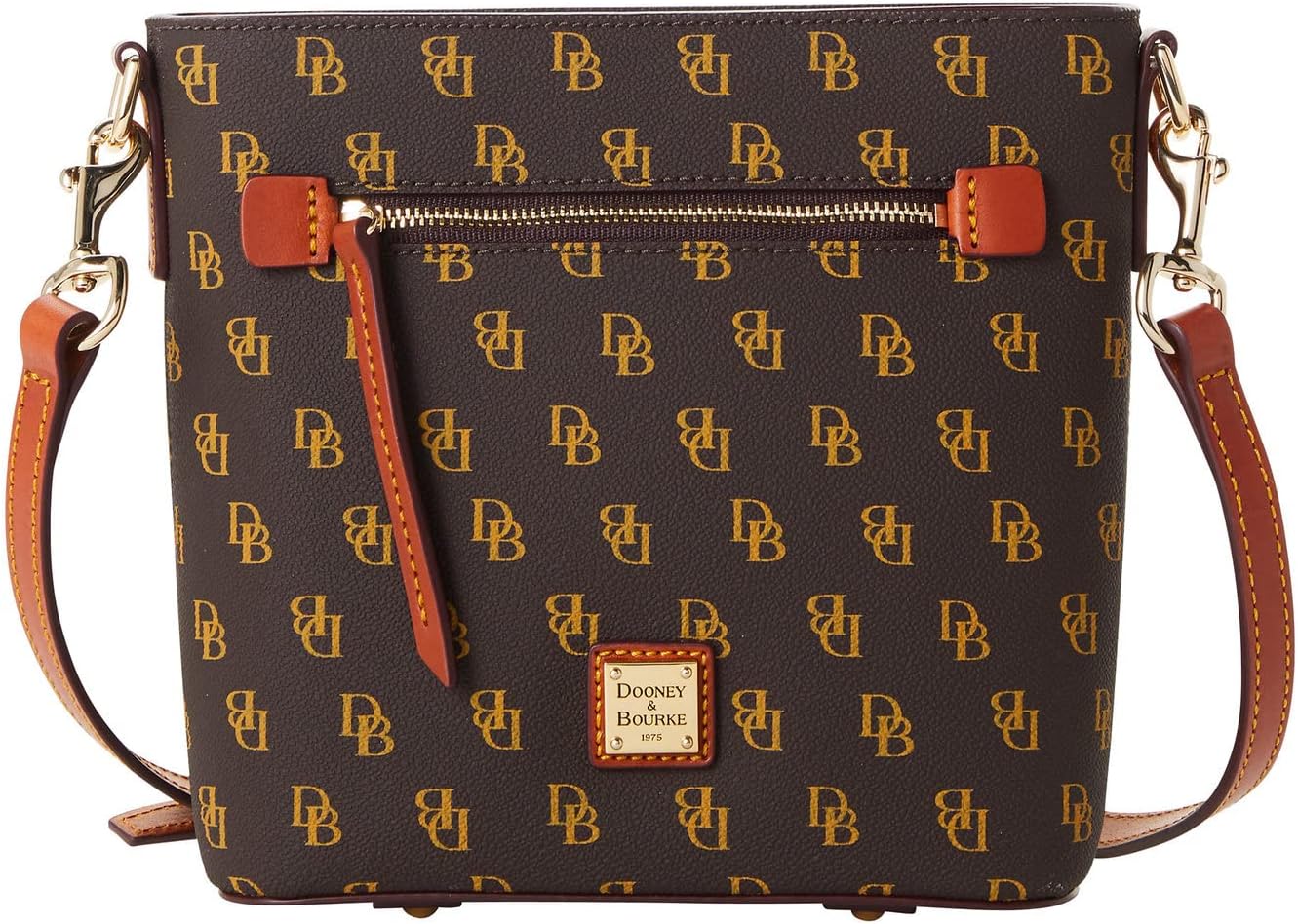 Dooney & Bourke Handbag, Gretta Small Zip Crossbody - Brown Tmoro