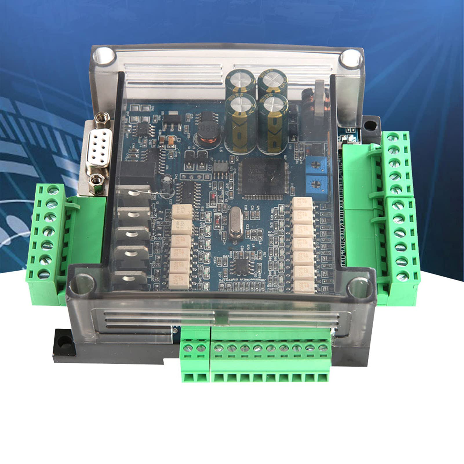 Garosa FX3U-14MT Scheda di Controllo Industriale PLC, Controller Logico programmabile Controllo PLC 24V DC, analogico 6AD + 24V 1A,Computer Industriale