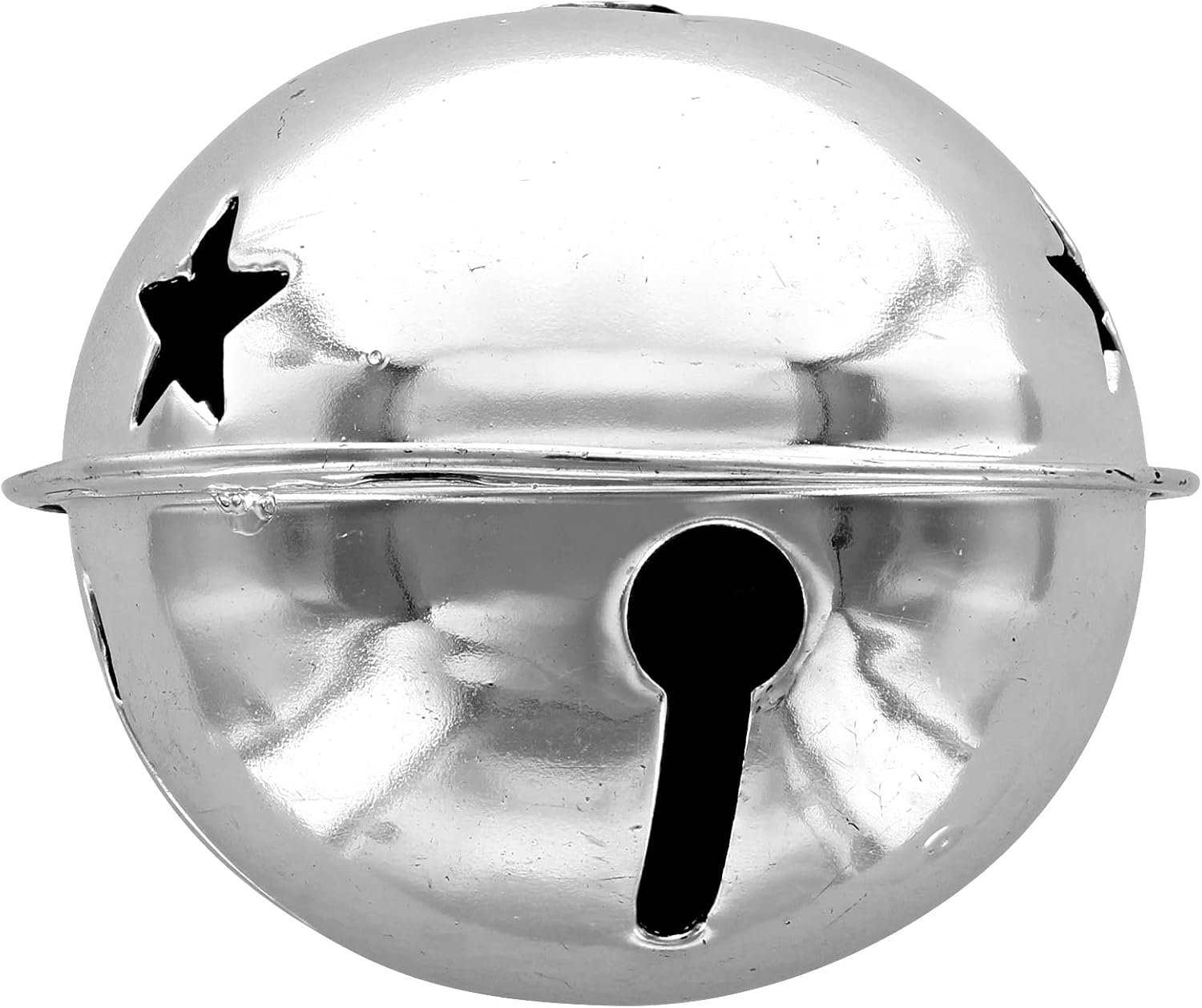 Essentials By Leisure Arts Jingle Bell 2.56in Silver 1pc - Large Silver Craft Bell for Holiday Decorations, Ornaments, DIY Projects, Home Décor, and Jewelry Making