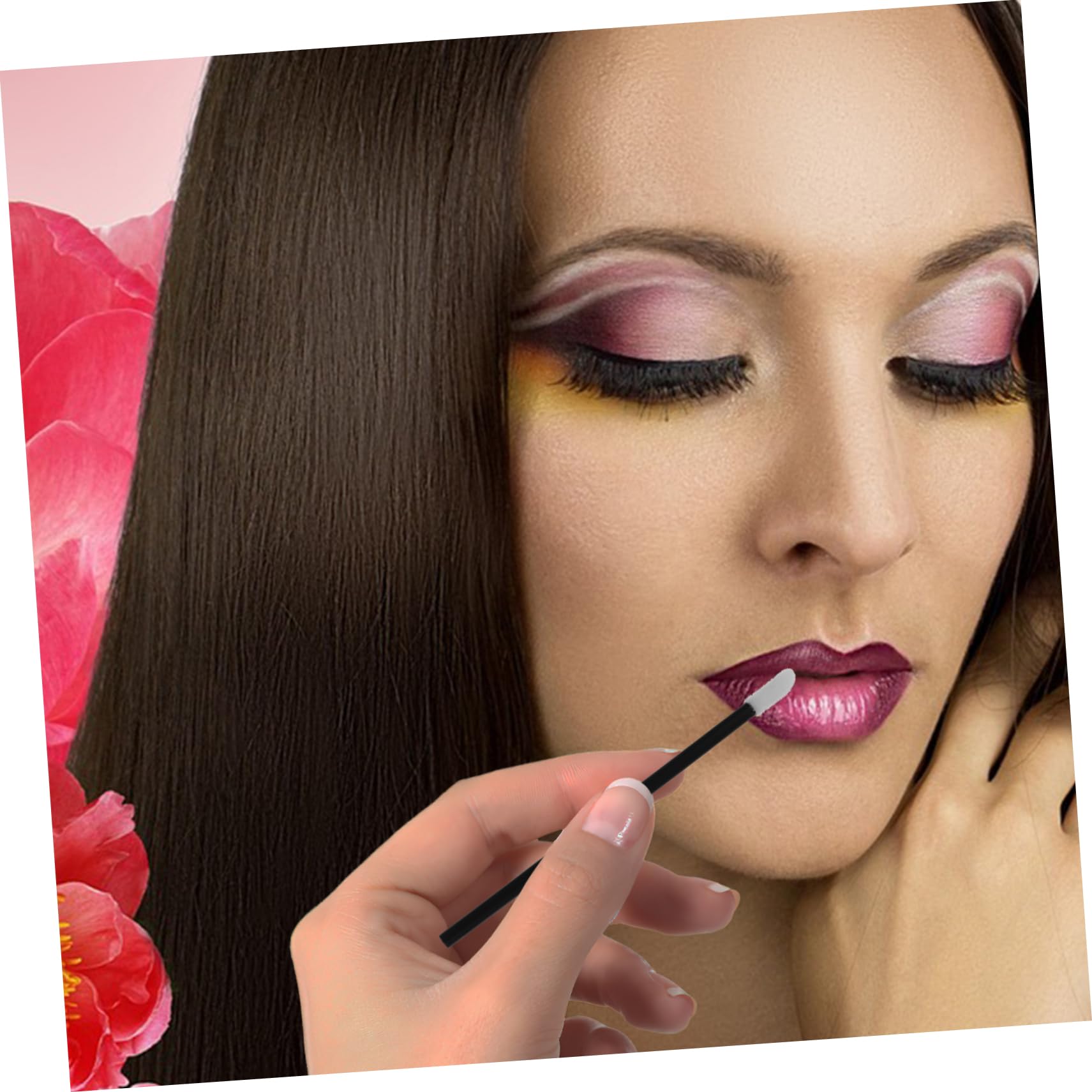 Beavorty Lip Brush Applicator Set 200pcs Disposable Lip Brush for Makeup Lipstick