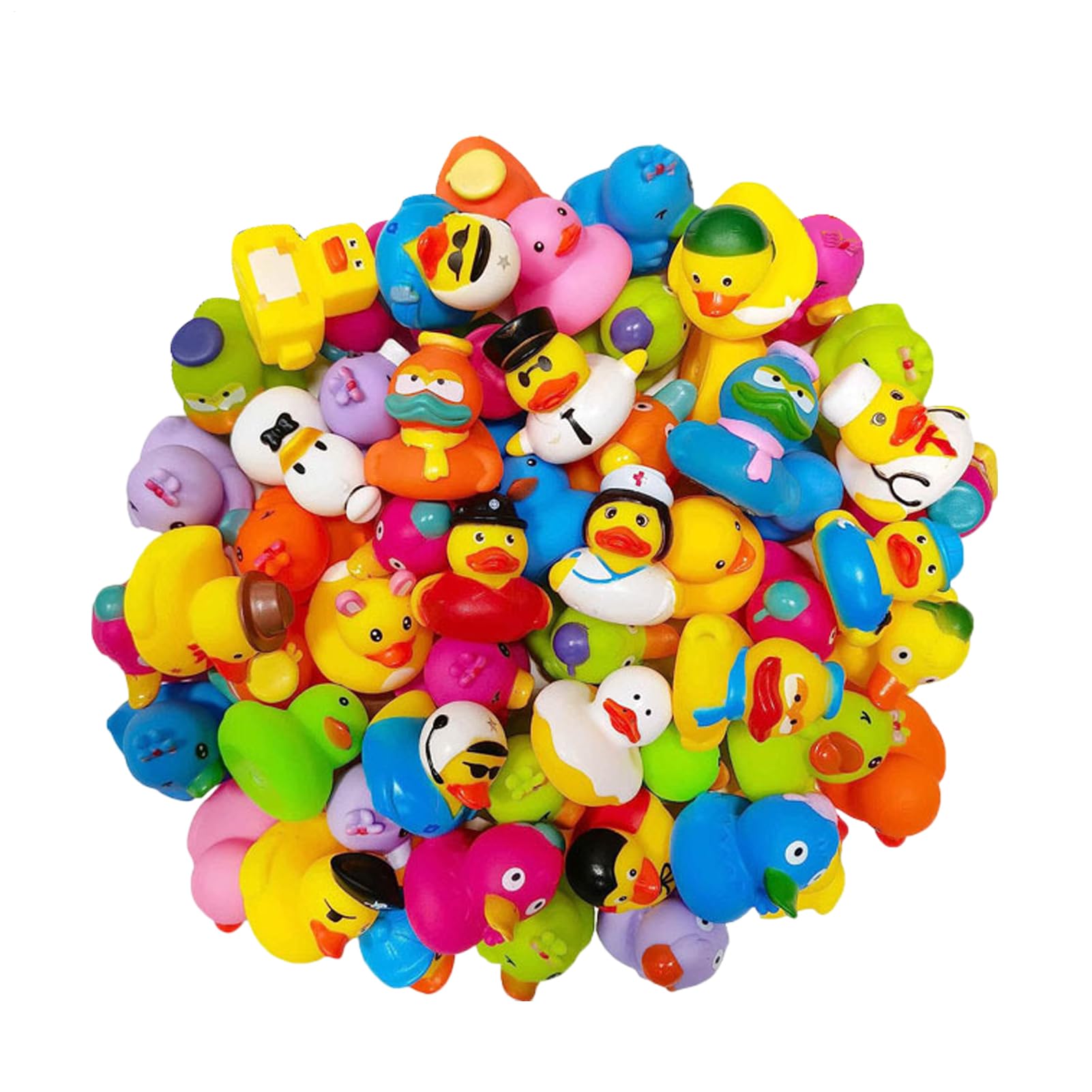 Badeente Set - Schwimmende Badewannen-Kollektion, schönes Schwimmspielzeug | quietschende weiche Wasser-Tierfiguren | Lernsichere Badepartner für Babys, Kinder,