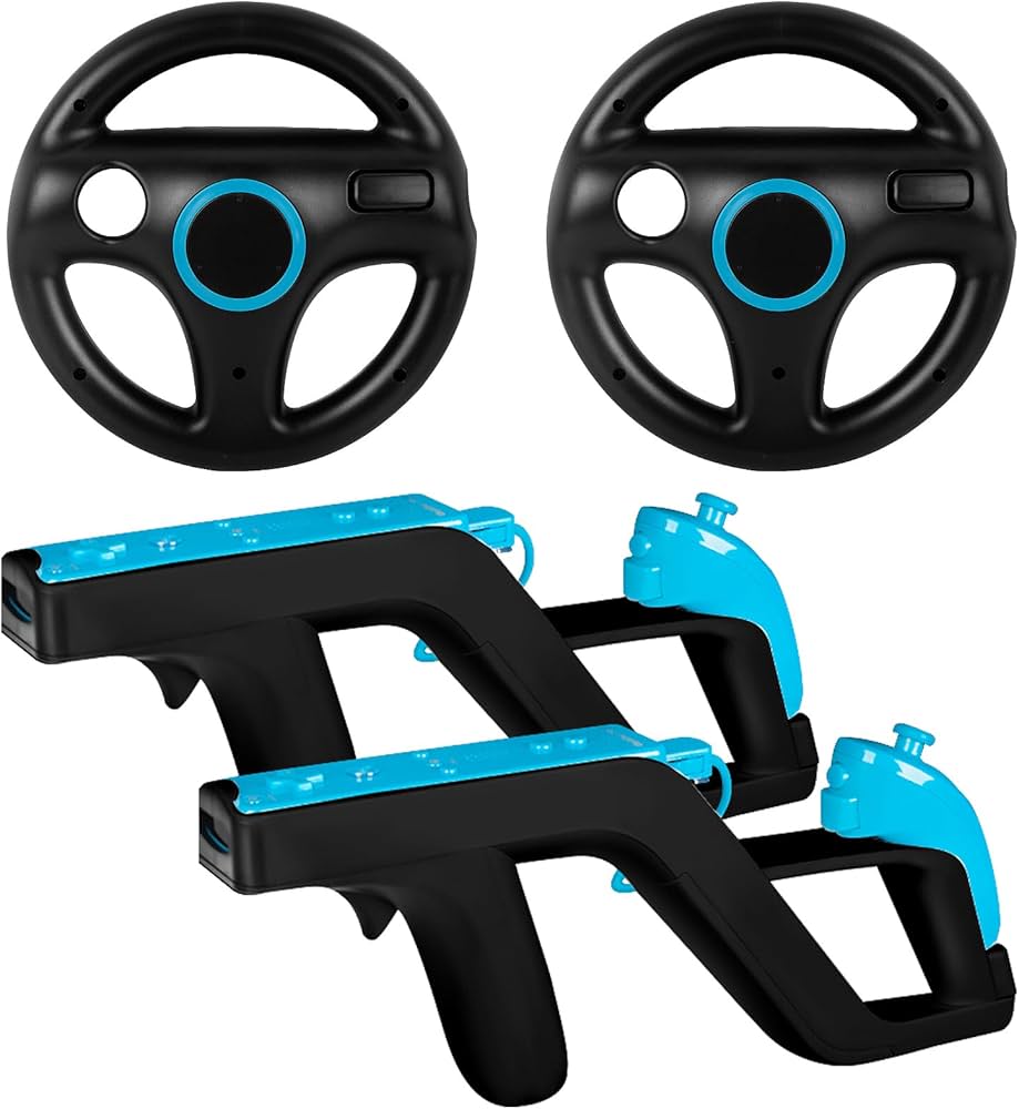 Amazon.com: Machine-Ya Wii Zapper Gun and Steering Wheel