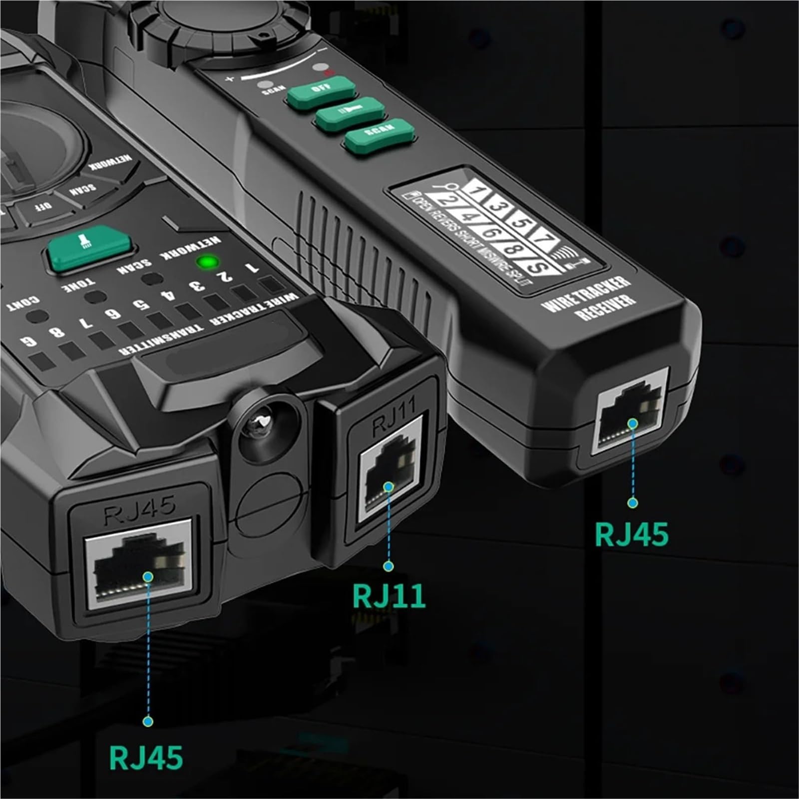 Tester per cavi di rete, Tester Per Cavi Di Rete, RJ45 RJ11 Per Localizzatore LAN Per Strumento Riparazione Del Ricevitore,per cavo di rete