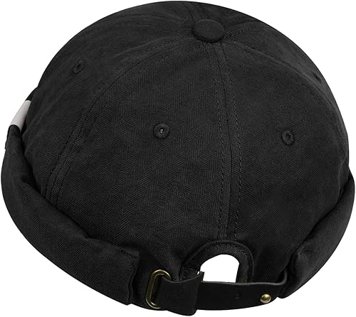 Miniatura 7 de Croogo Brimless Docker - Gorro unisex enrollado con puños enrollados, gorro de algodón sin visera, gorro de algodón para propietario, gorra casual